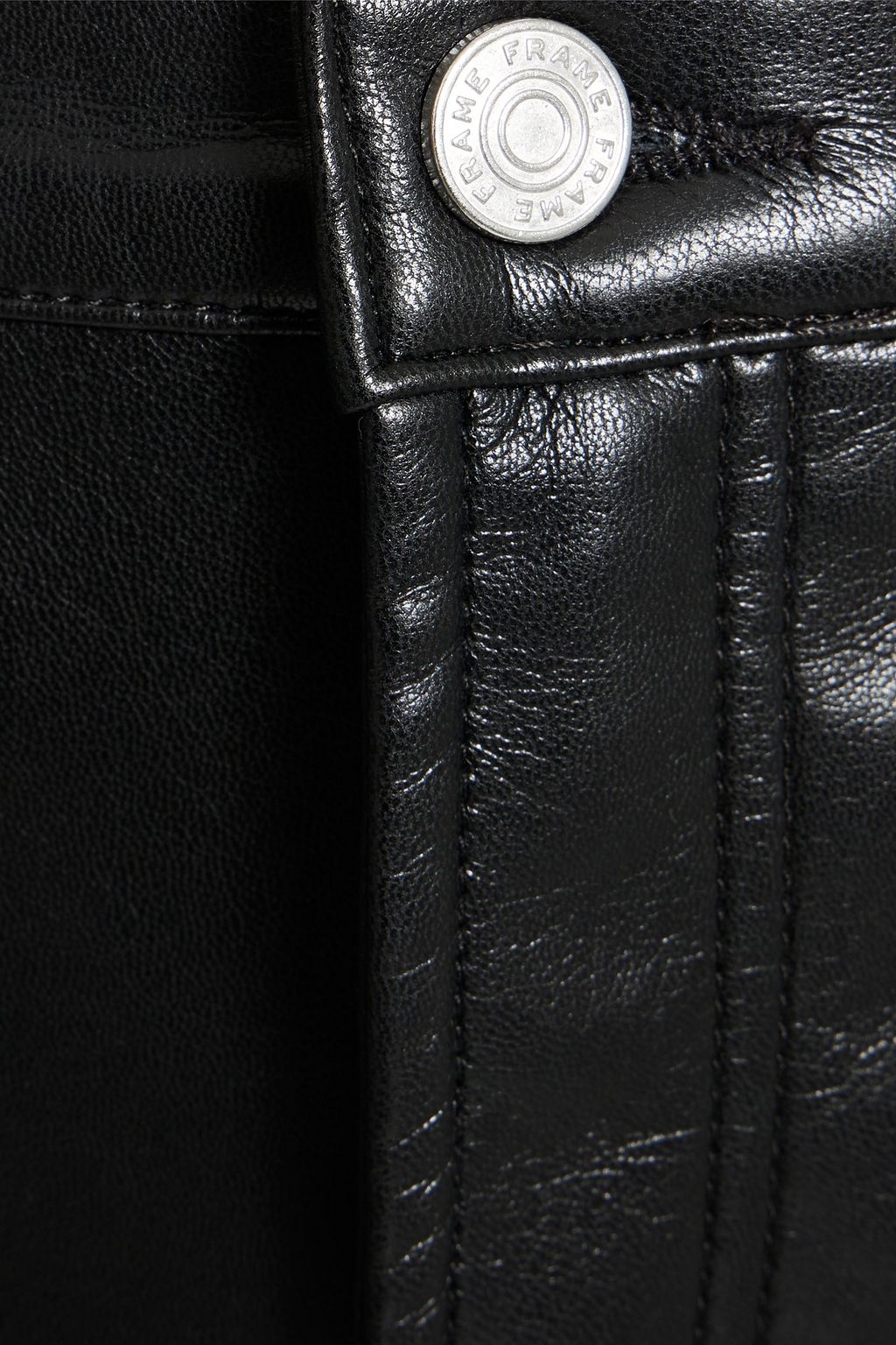 FRAME Le High 'N' Tight stretch-leather mini skirt