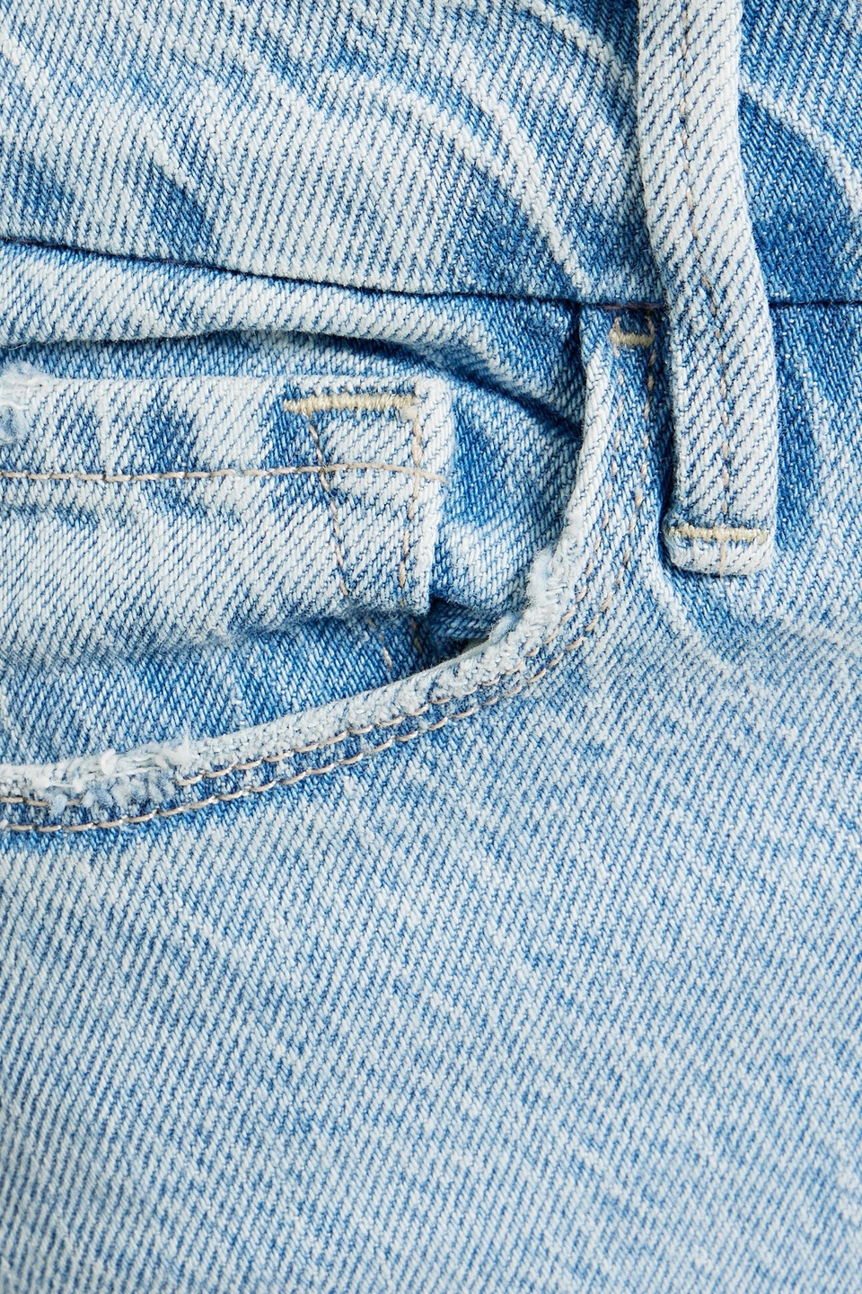 FRAME LE SUPER HIGH CROPPED DISTRESSED HIGH-RISE BOOTCUT JEANS 3074457345637629171