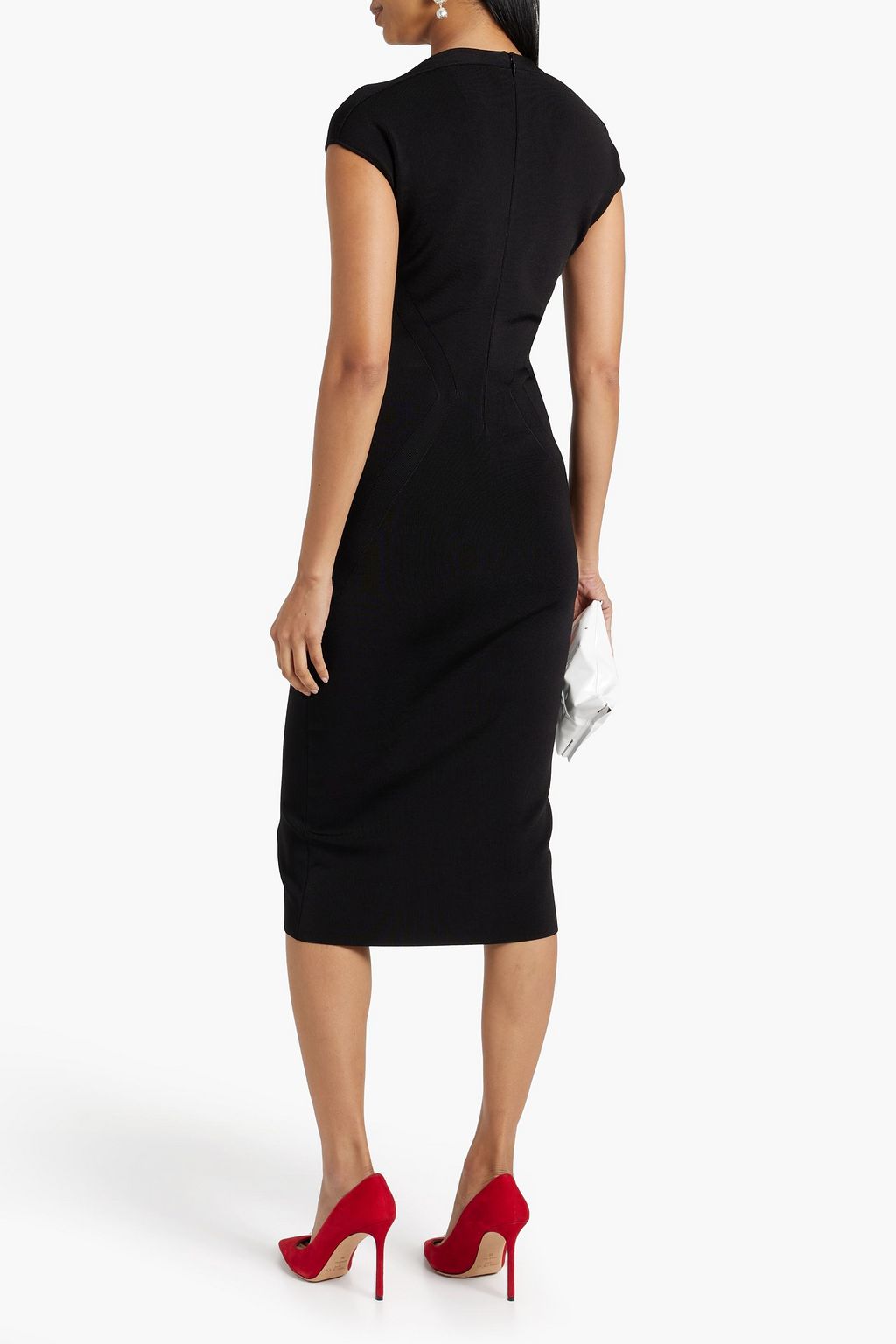 CAROLINA HERRERA ストレッチニット ミディワンピース