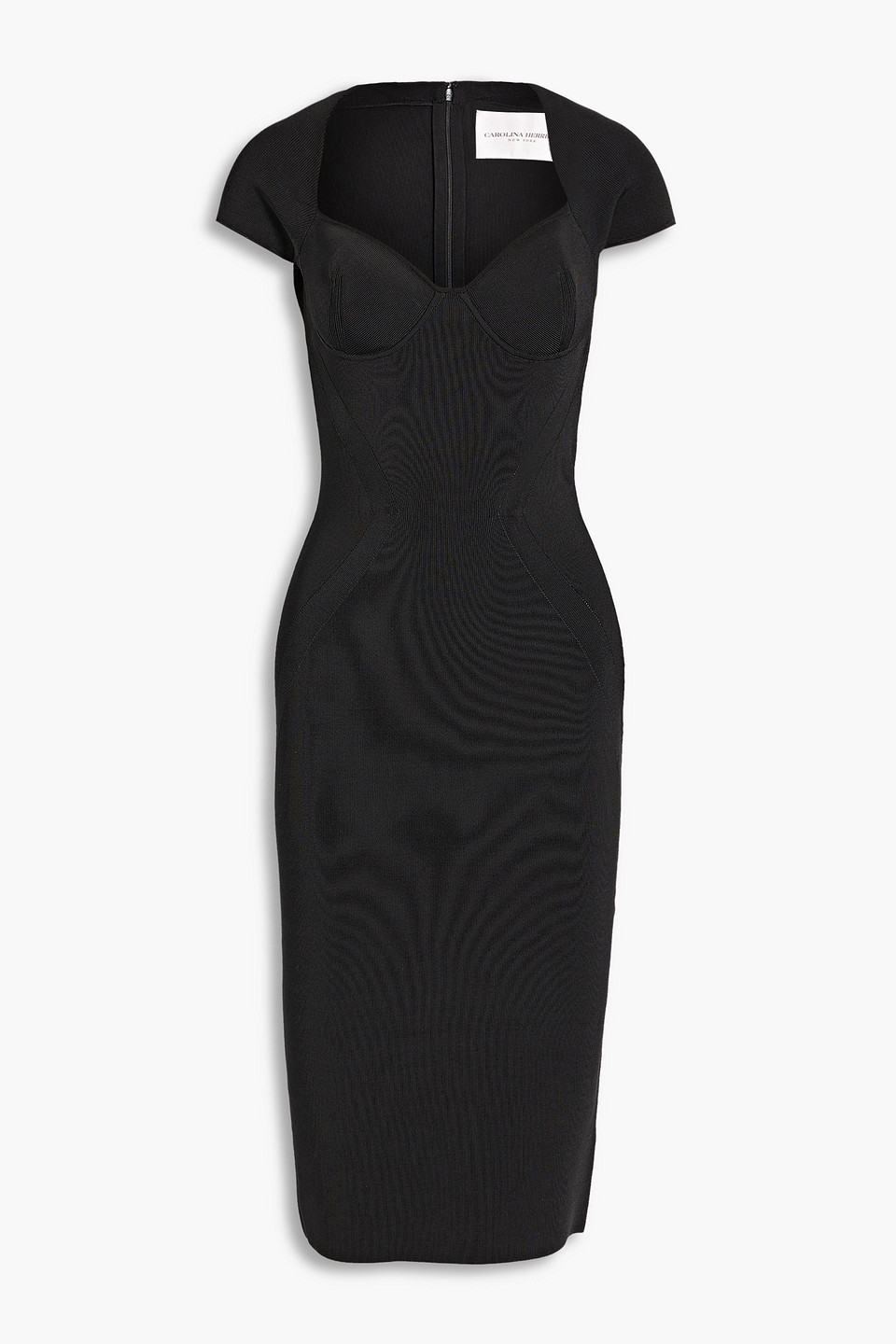 Carolina Herrera Stretch-knit Midi Dress In Black