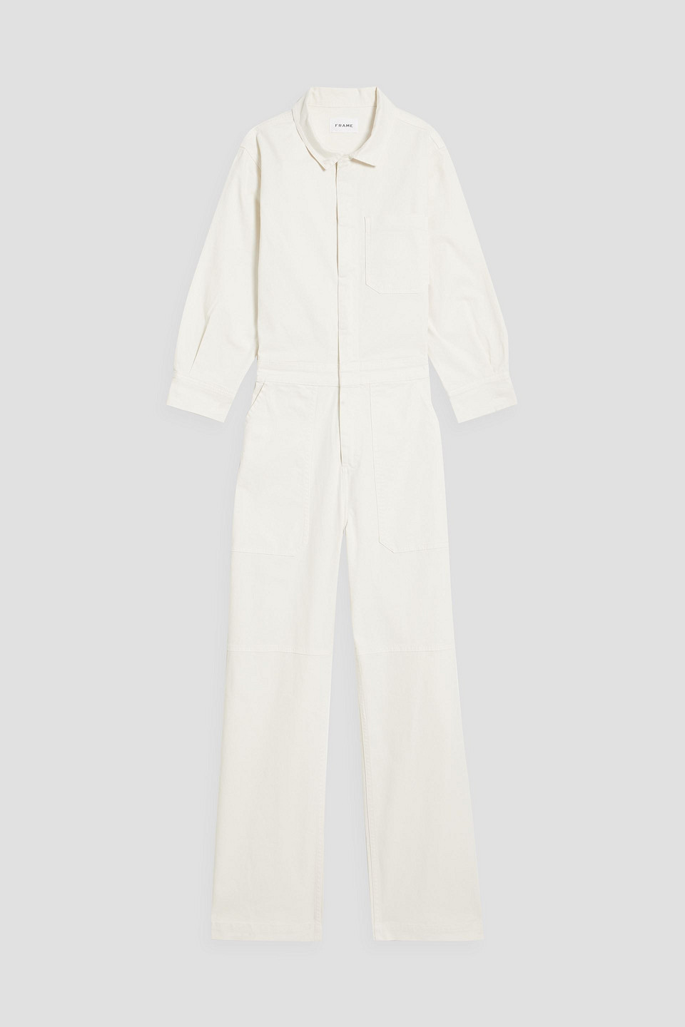 FRAME COTTON-BLEND TWILL JUMPSUIT,3074457345637630154