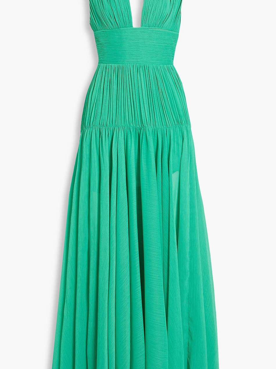 mimi pintucked georgette gown