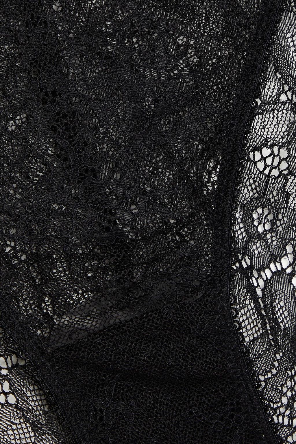 LOVE STORIES Satin-trimmed guipure lace low-rise briefs