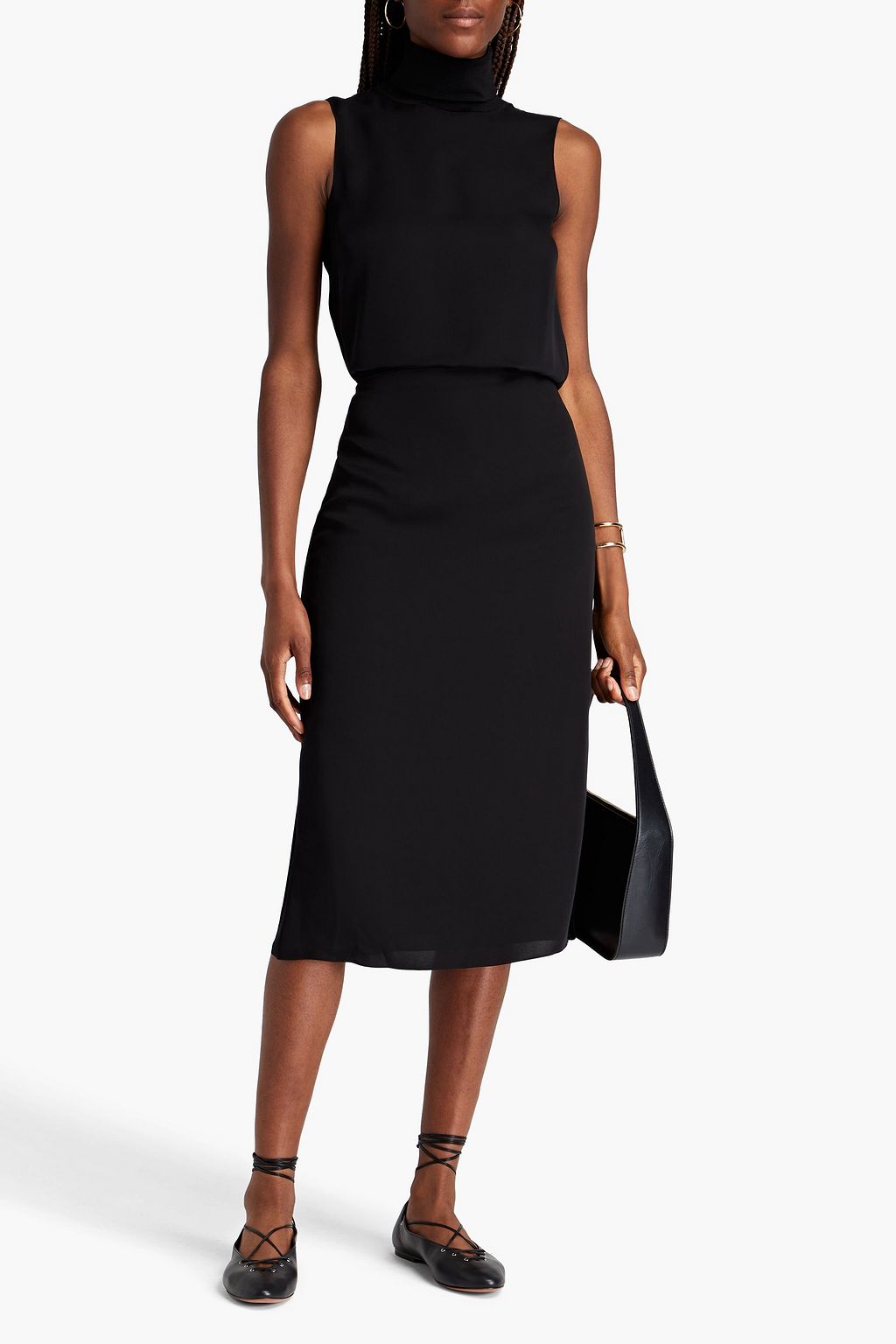 THEORY Crepe turtleneck top