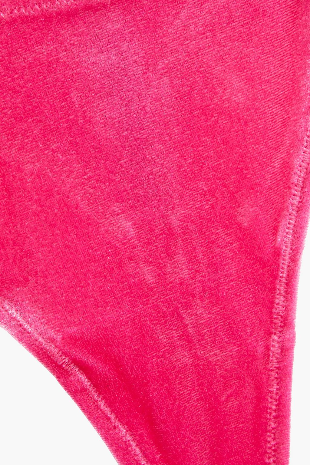 LOVE STORIES Roomie satin-trimmed velvet thong