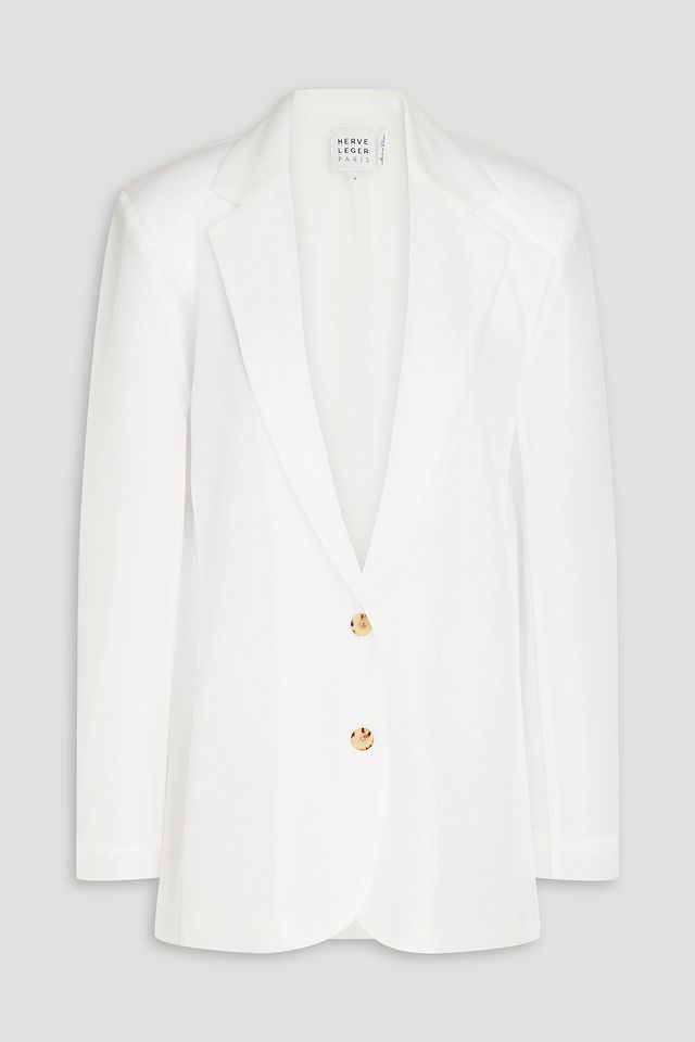 Metallic knitted blazer