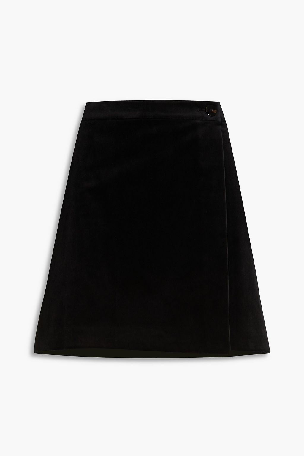 THEORY Cotton blend velvet mini wrap dress THE OUTNET