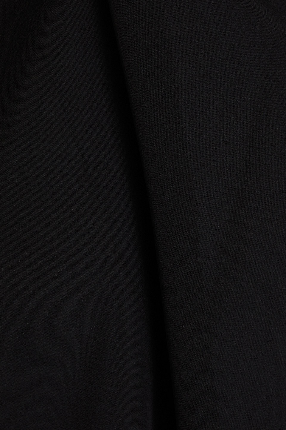 Theory Black Crewneck Top With Ruched Details On The Front In Black