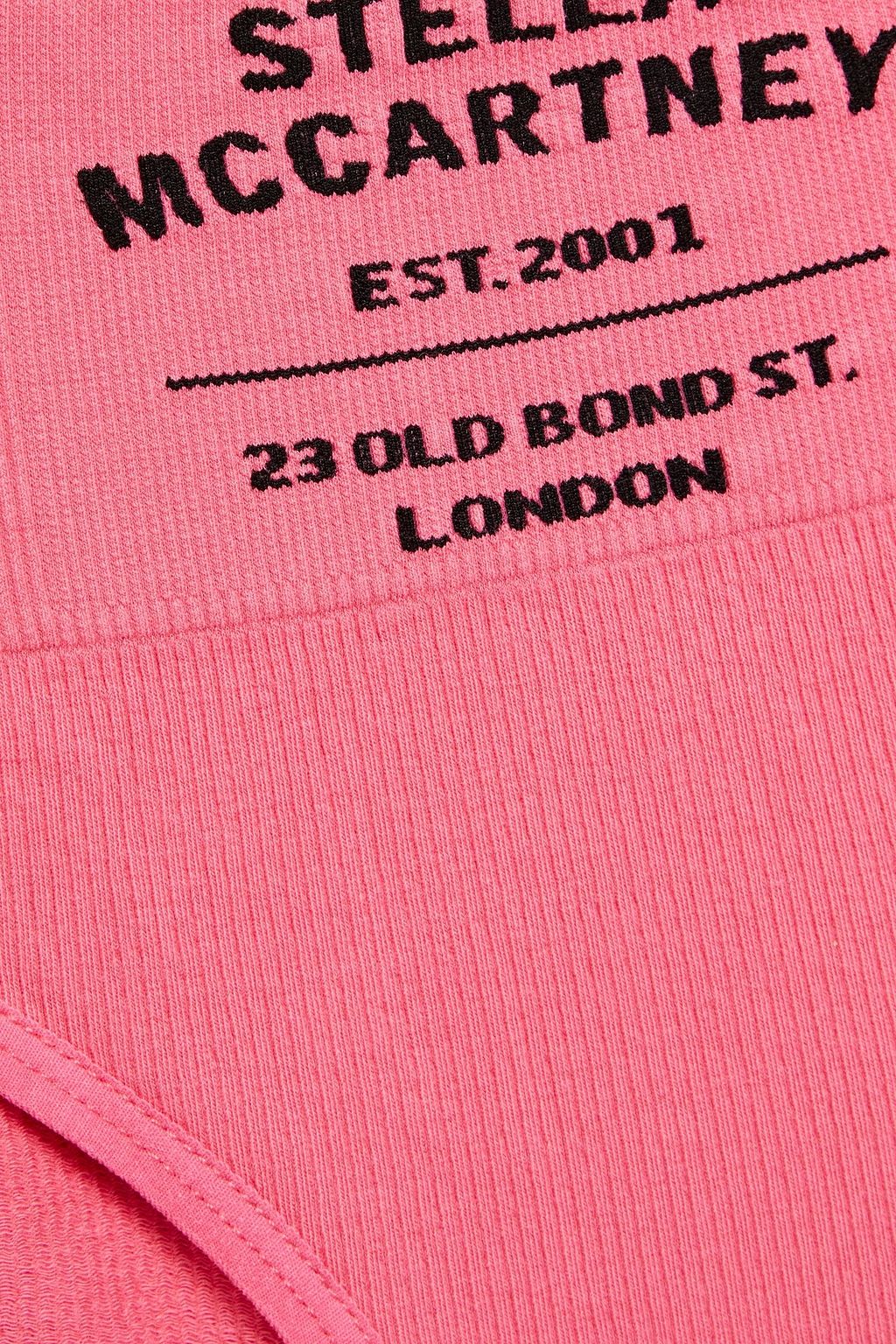 STELLA MCCARTNEY ミッドライズ コットン混ジャージー ショーツ 刺繍 リブ編み
