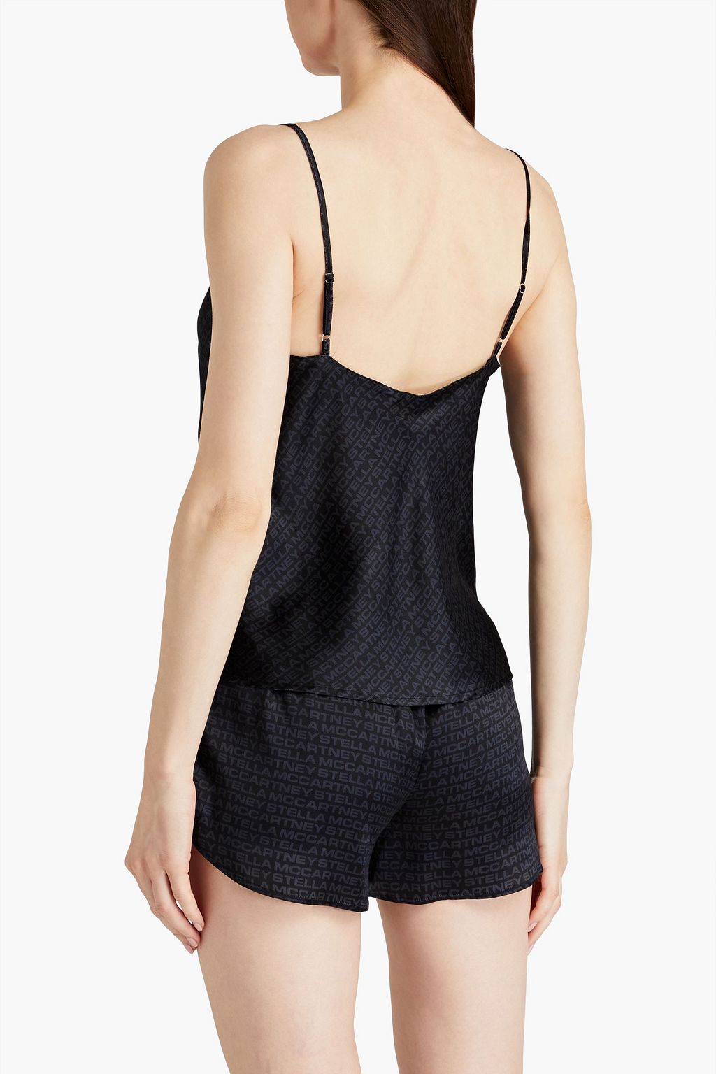 STELLA MCCARTNEY Printed stretch-silk satin camisole