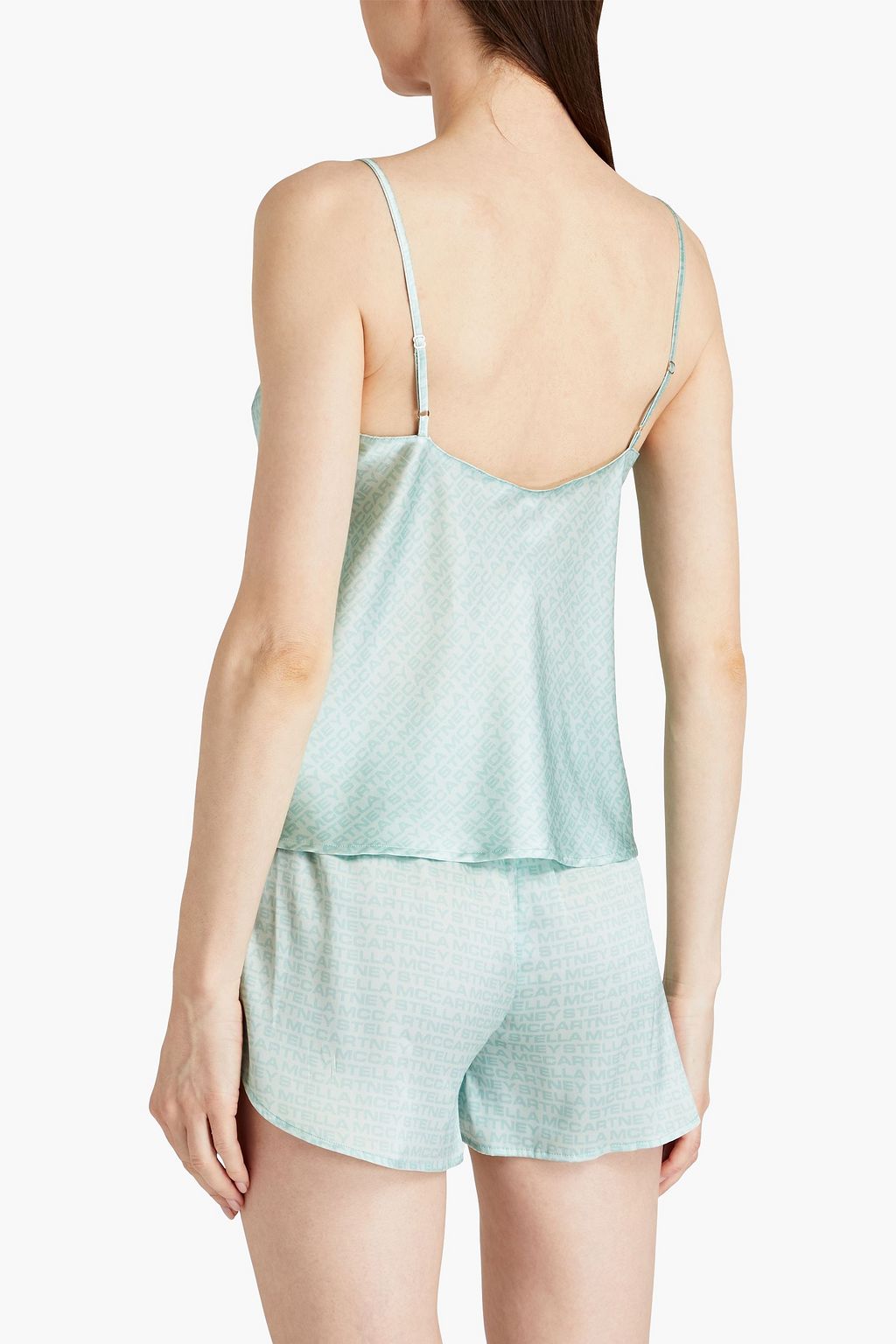 STELLA MCCARTNEY Printed stretch-silk satin camisole