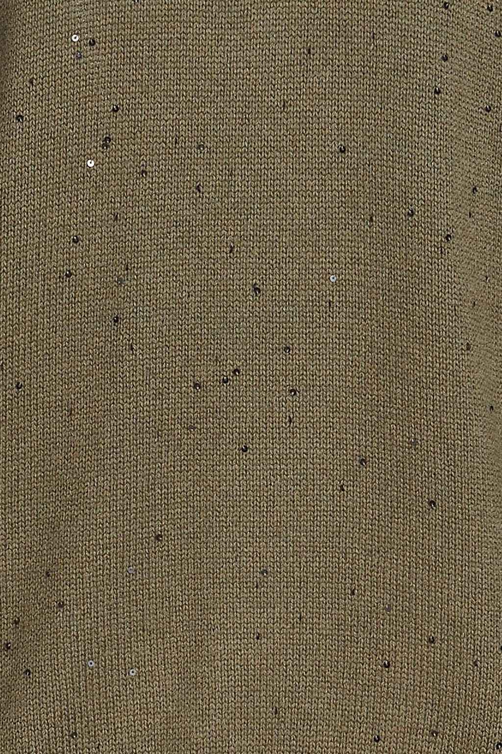 BRUNELLO CUCINELLI Embellished cashmere and silk-blend sweater