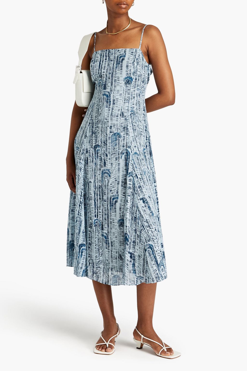 THEORY Printed midi dress THE