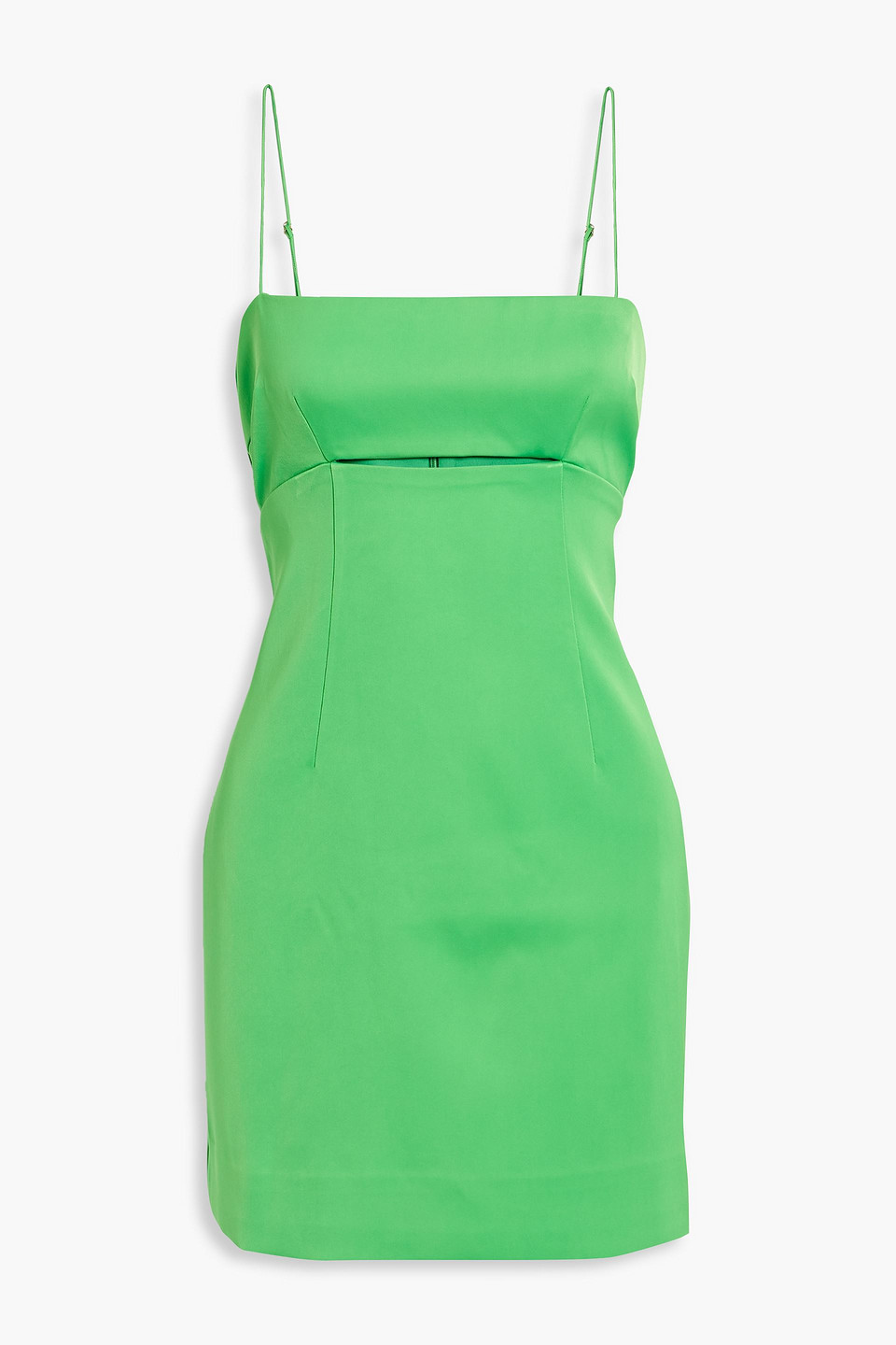 Nicholas Lomy Minikleid Aus Satin Mit Cut-outs In Bright Green