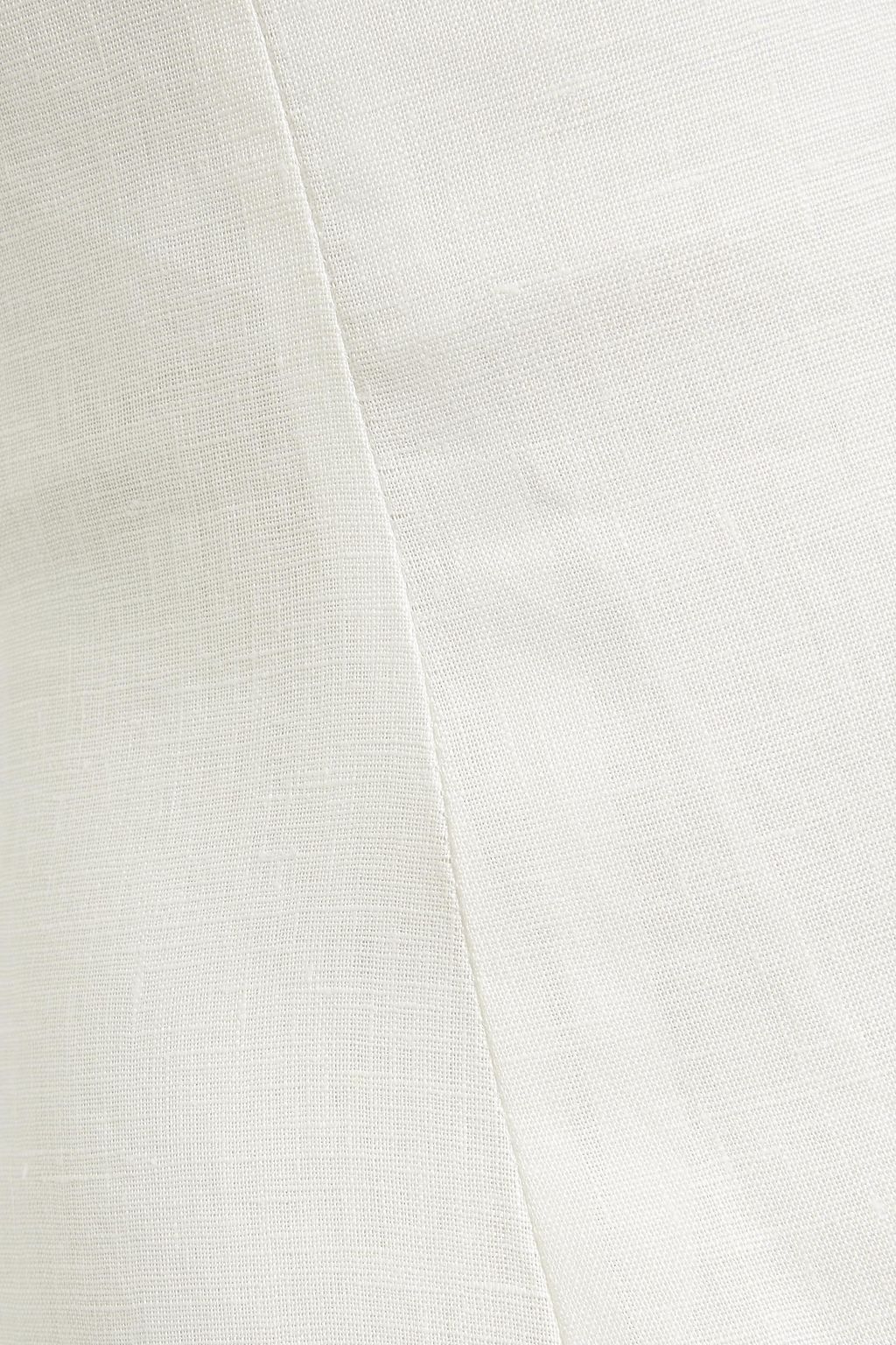 NICHOLAS Strapless linen maxi dress