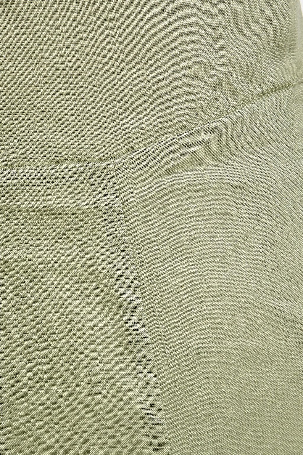 NICHOLAS Strapless linen wide-leg jumpsuit