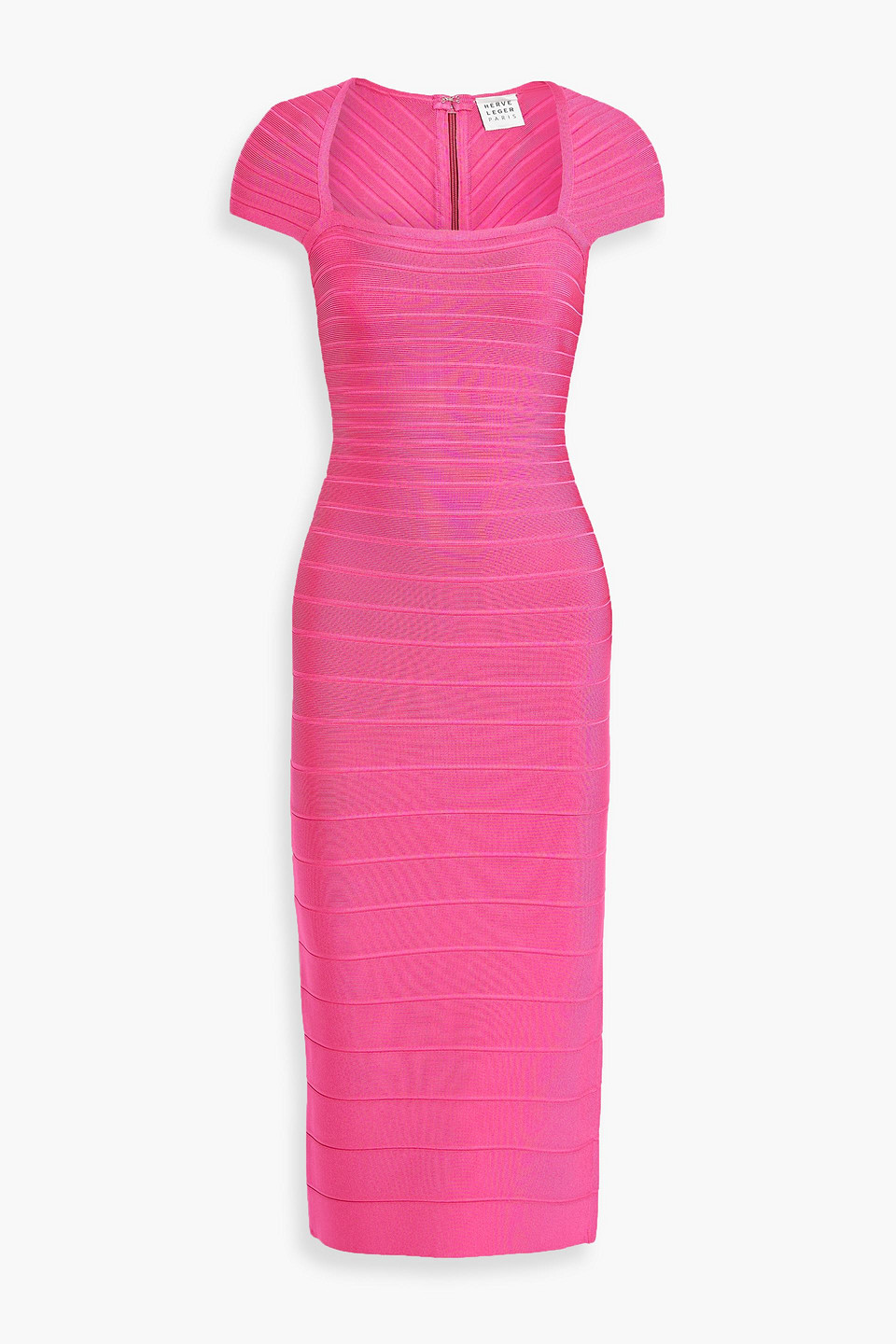 Herve Leger Bandage Midi Dress In Bubblegum