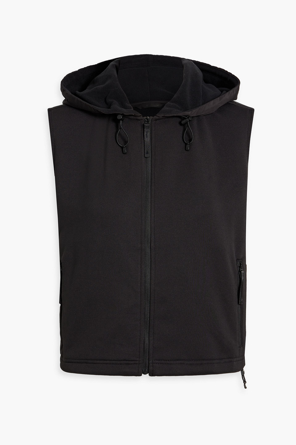 Uphill Walking Club shell and scuba hooded vest