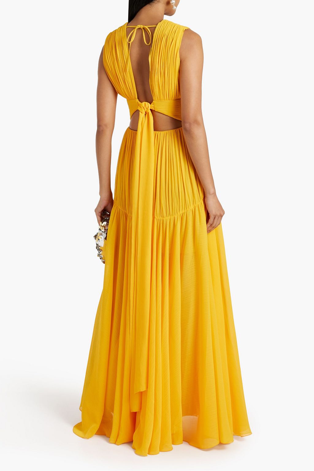 MARIA LUCIA HOHAN Mimi pintucked georgette gown