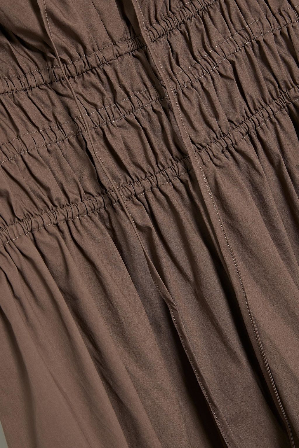 NICHOLAS Shirred ramie maxi dress