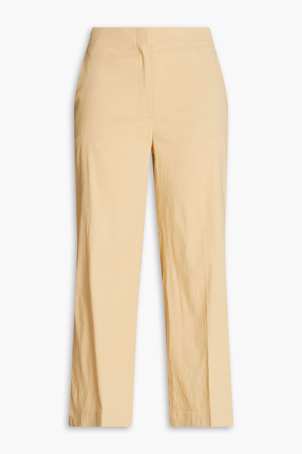 Terena cropped linen blend wide leg pants