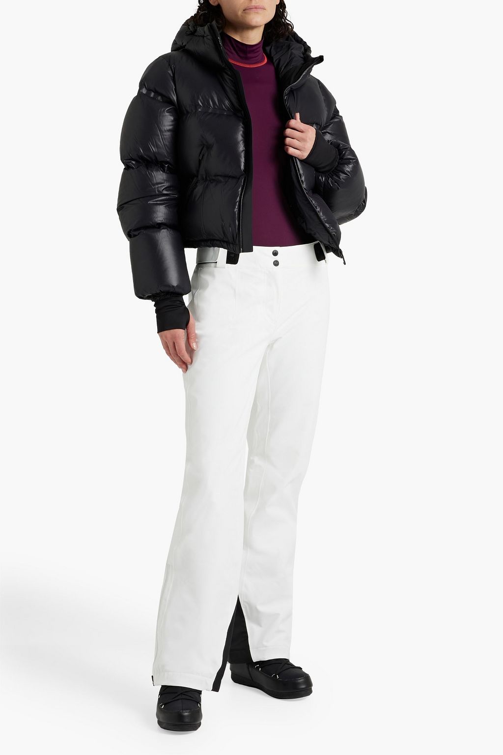 AZTECH MOUNTAIN Minnie Nuke cropped quilted shell hooded down ski jacket