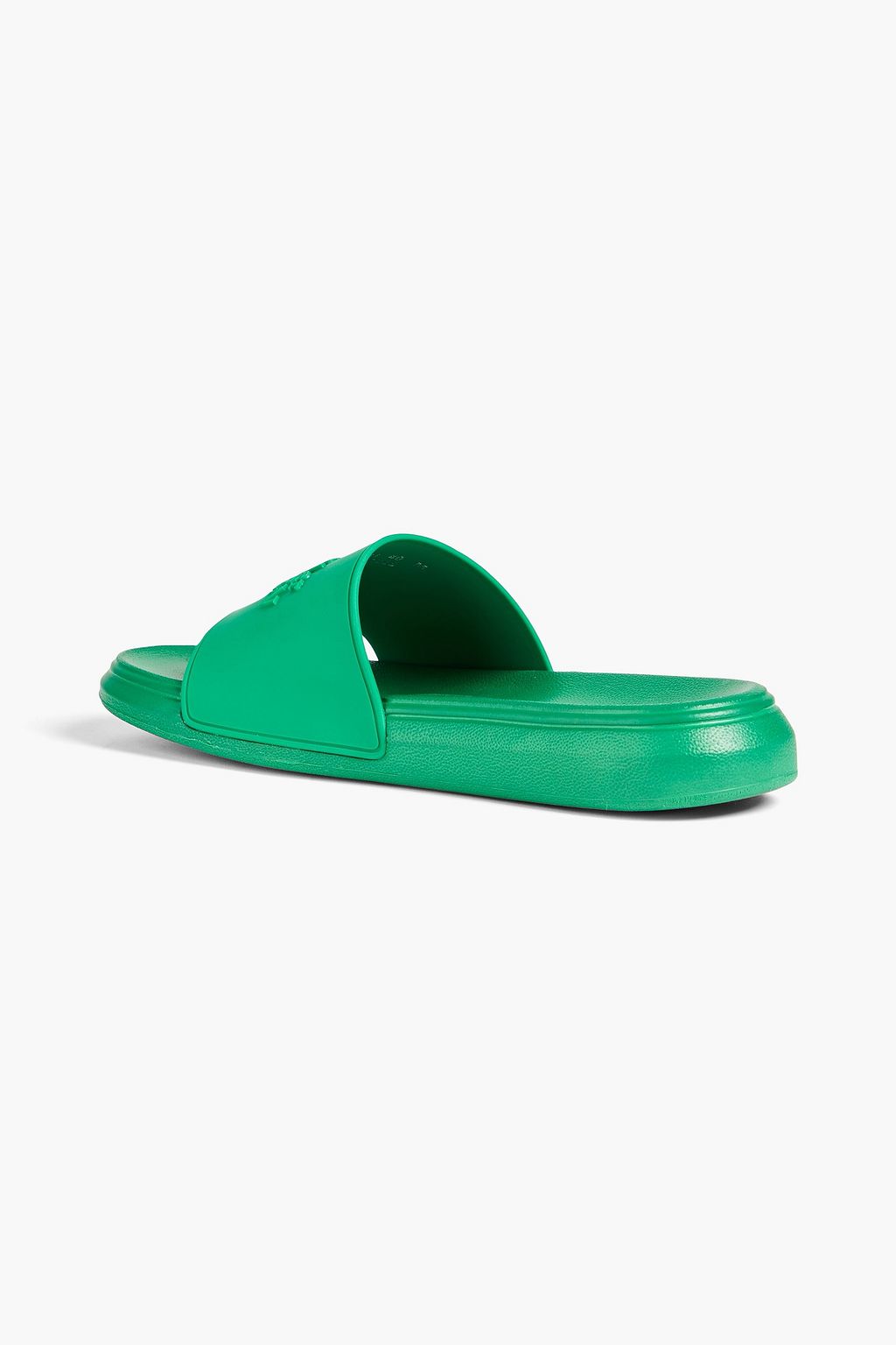 ALEXANDER MCQUEEN Embossed rubber slides | THE OUTNET