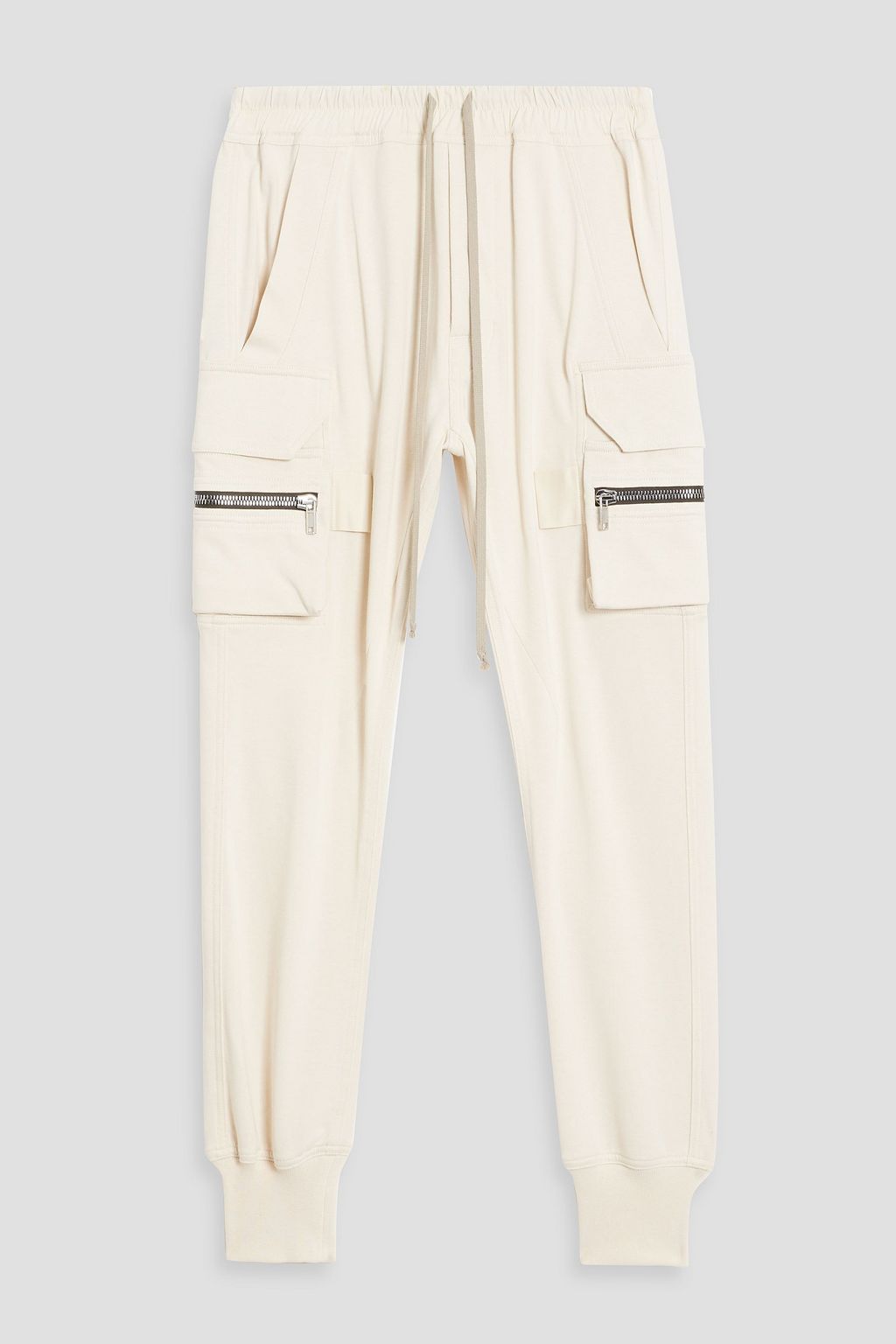 RICK OWENS Mastadon shell-trimmed cotton-jersey cargo pants | Sale