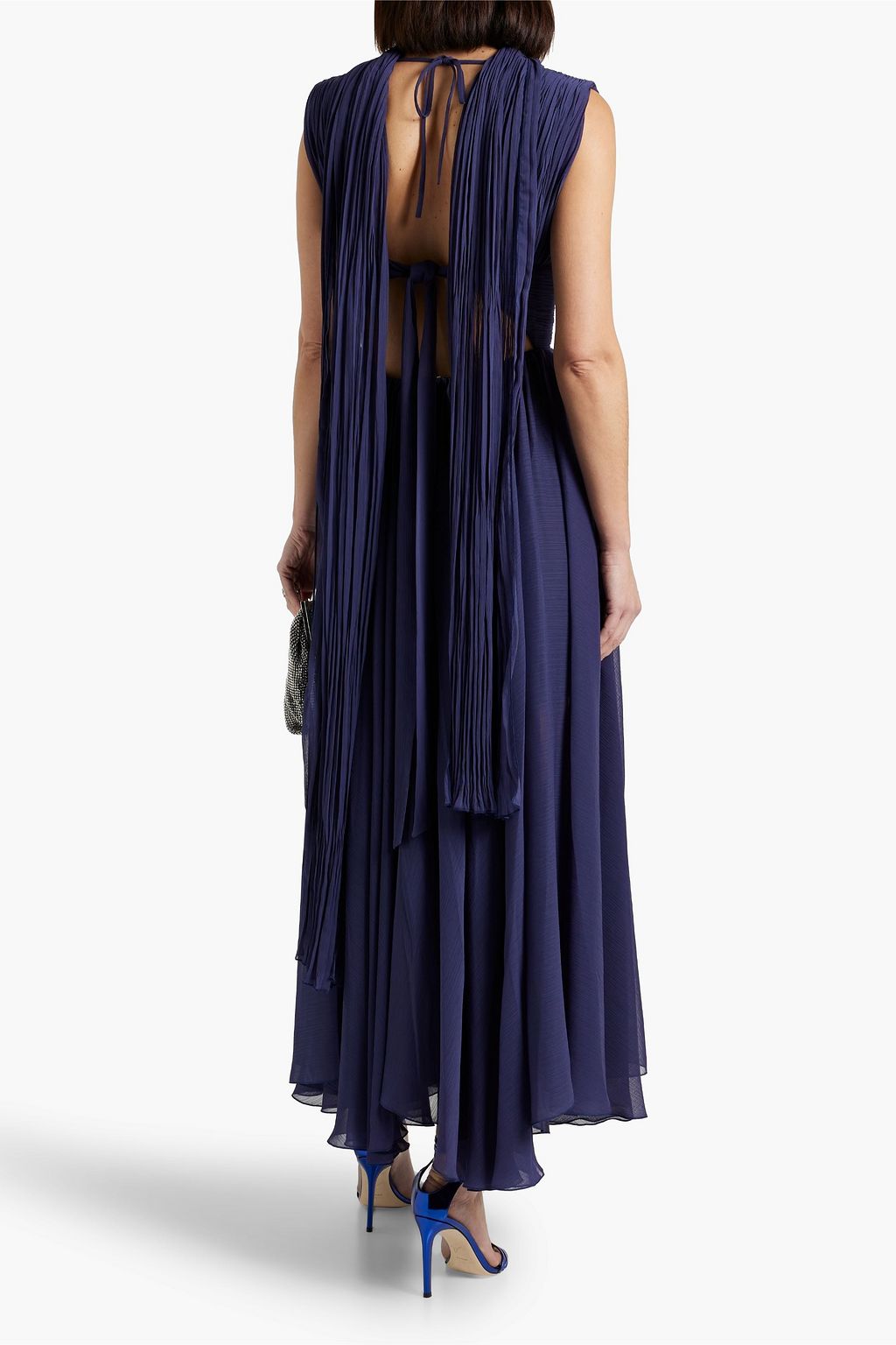 MARIA LUCIA HOHAN Ira pintucked georgette gown