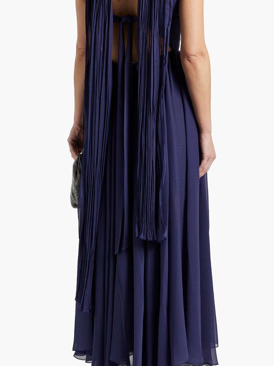 ira pintucked georgette gown