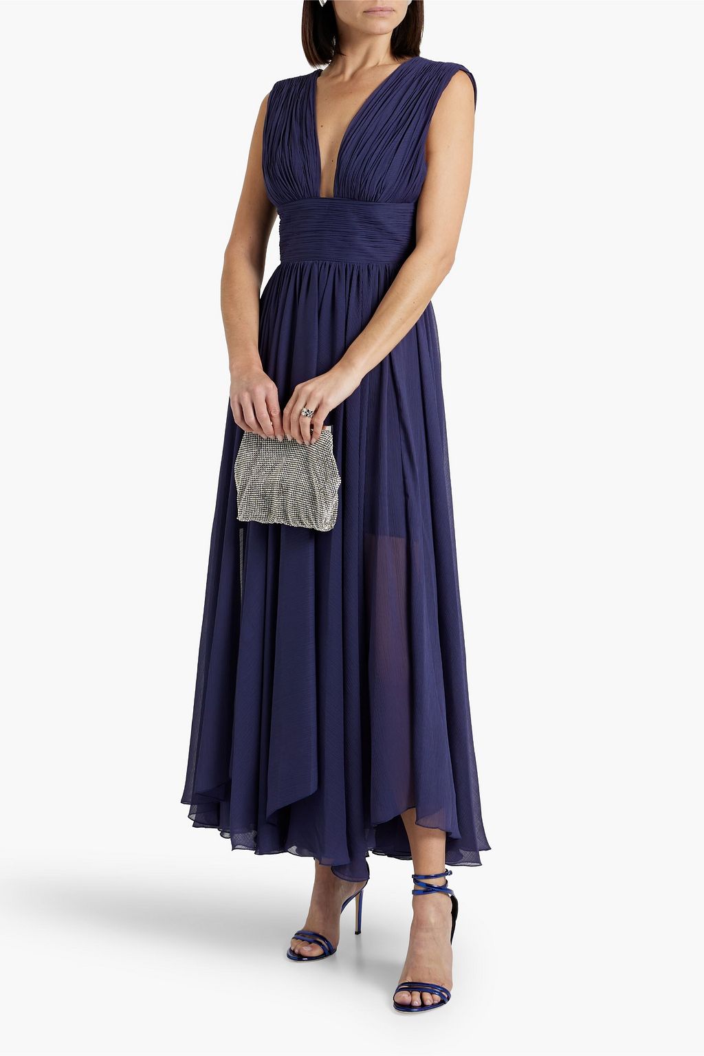 MARIA LUCIA HOHAN Ira pintucked georgette gown