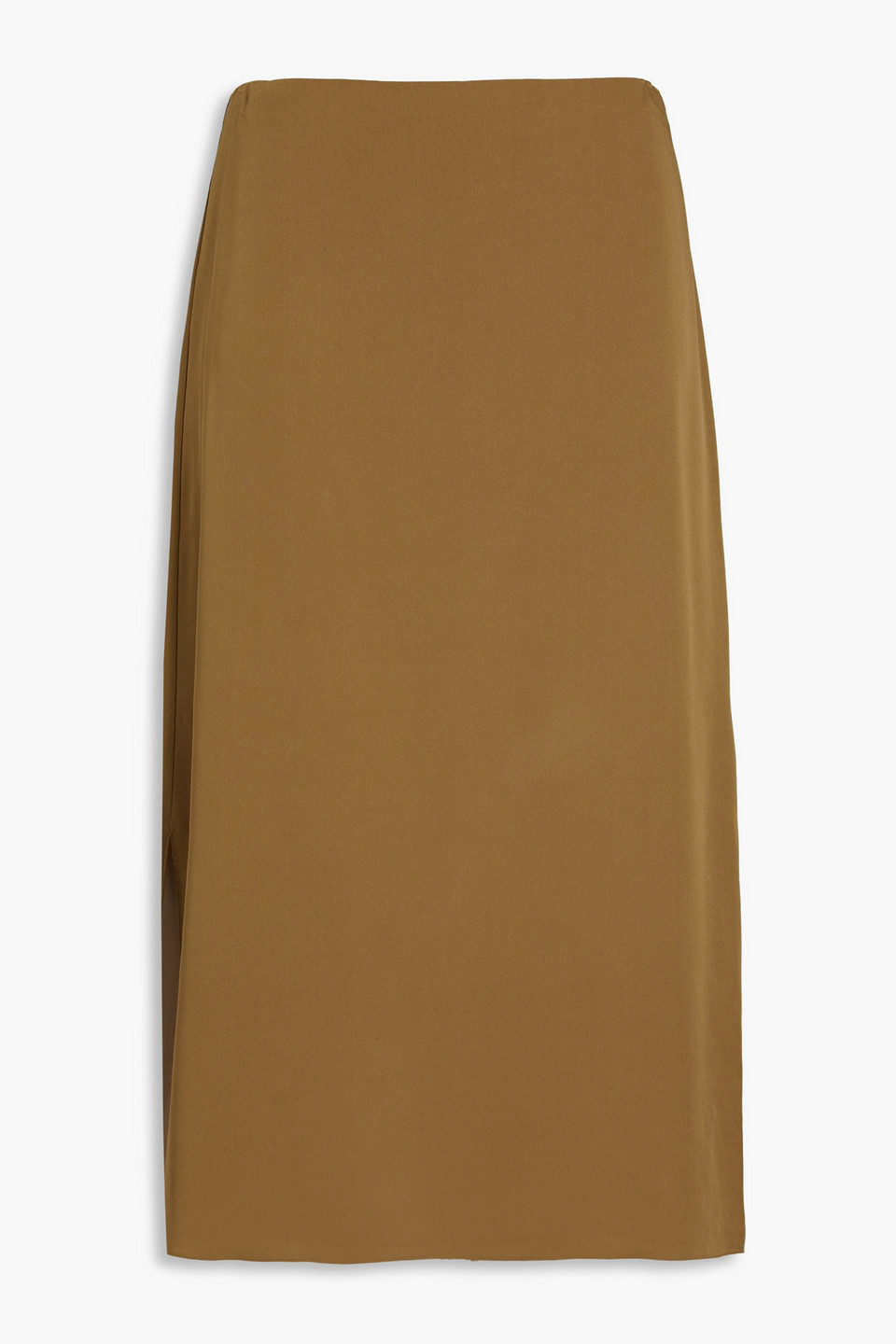 Theory - Silk crepe de chine midi skirt - Green - US 2