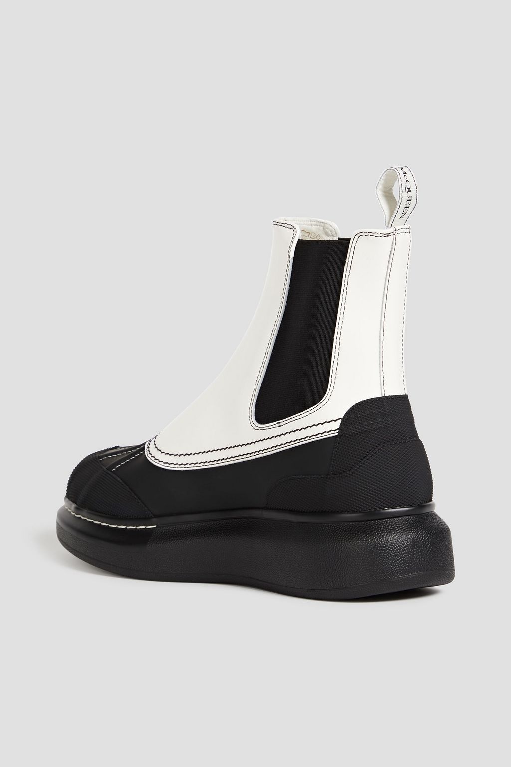 MCQUEEN Hybrid two-tone leather Chelsea boots