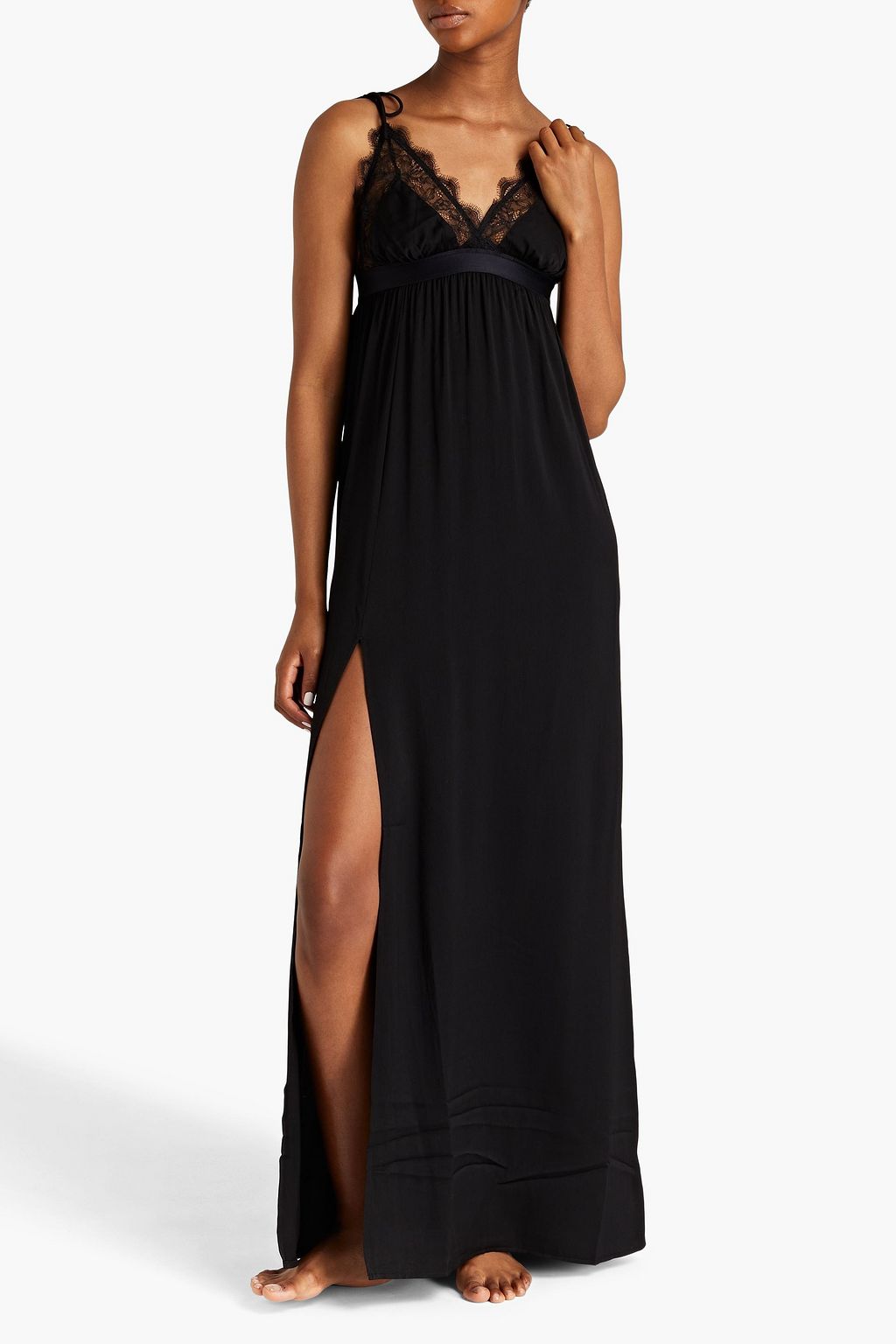 LOVE STORIES Flemming lace-trimmed crepe de chine nightdress