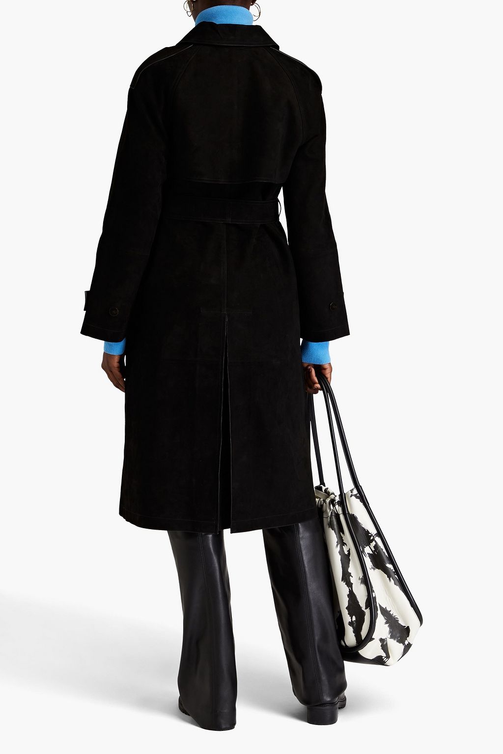 THEORY Belted suede trench coat THE