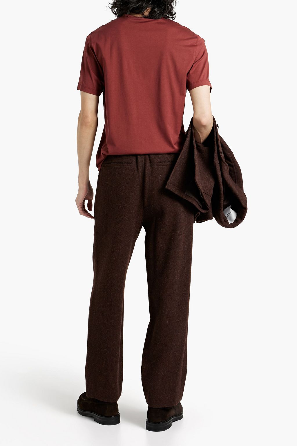 LE 17 SEPTEMBRE Wool-flannel drawstring pants