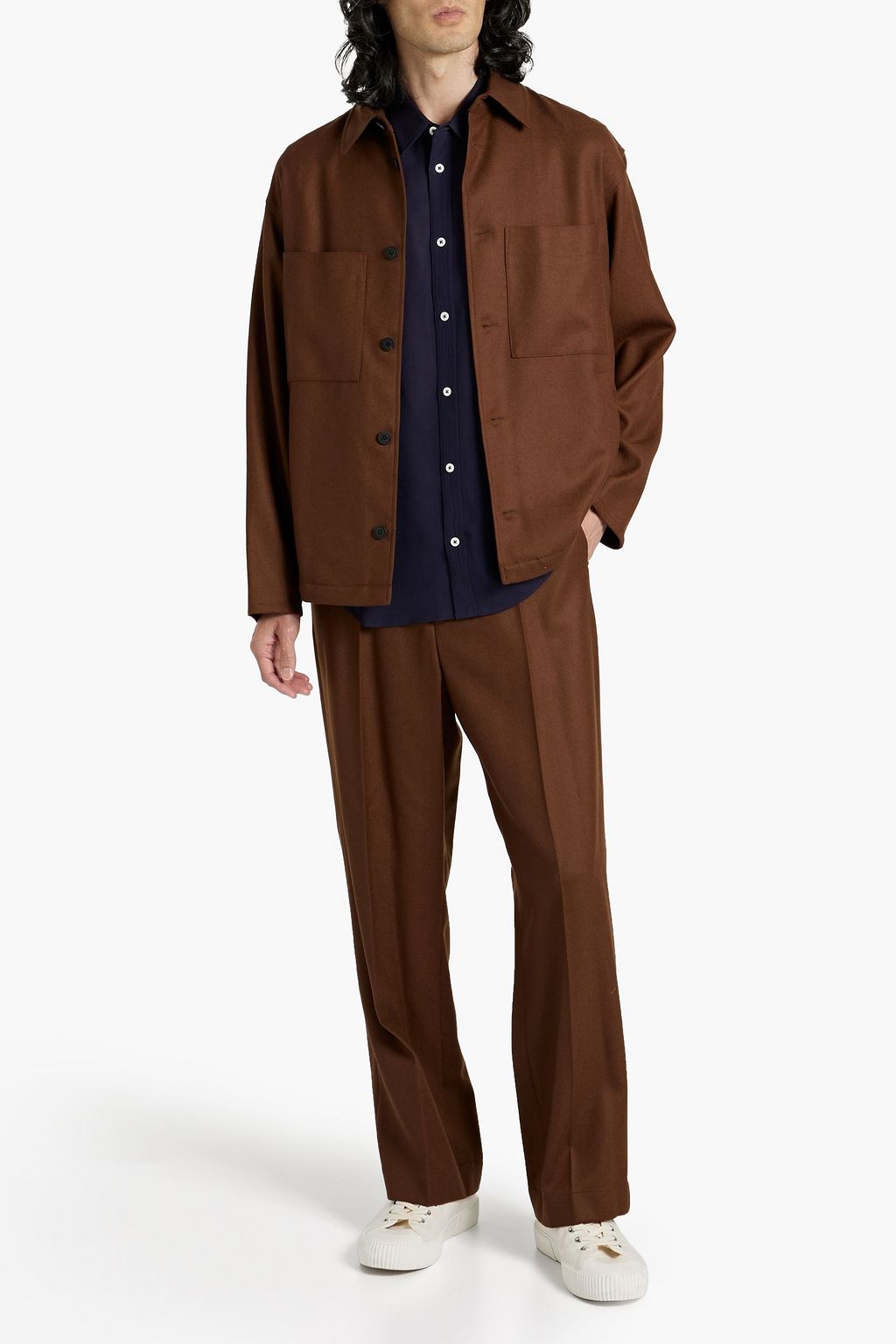 LE 17 SEPTEMBRE Belted wool-twill pants