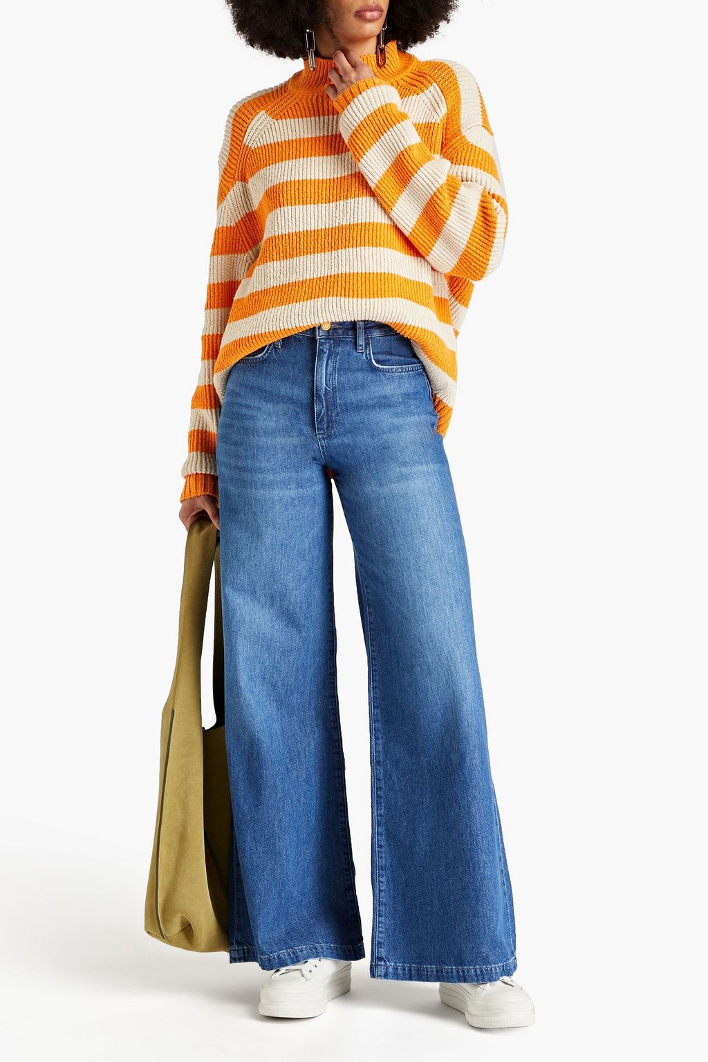 TRIARCHY High-rise wide-leg jeans