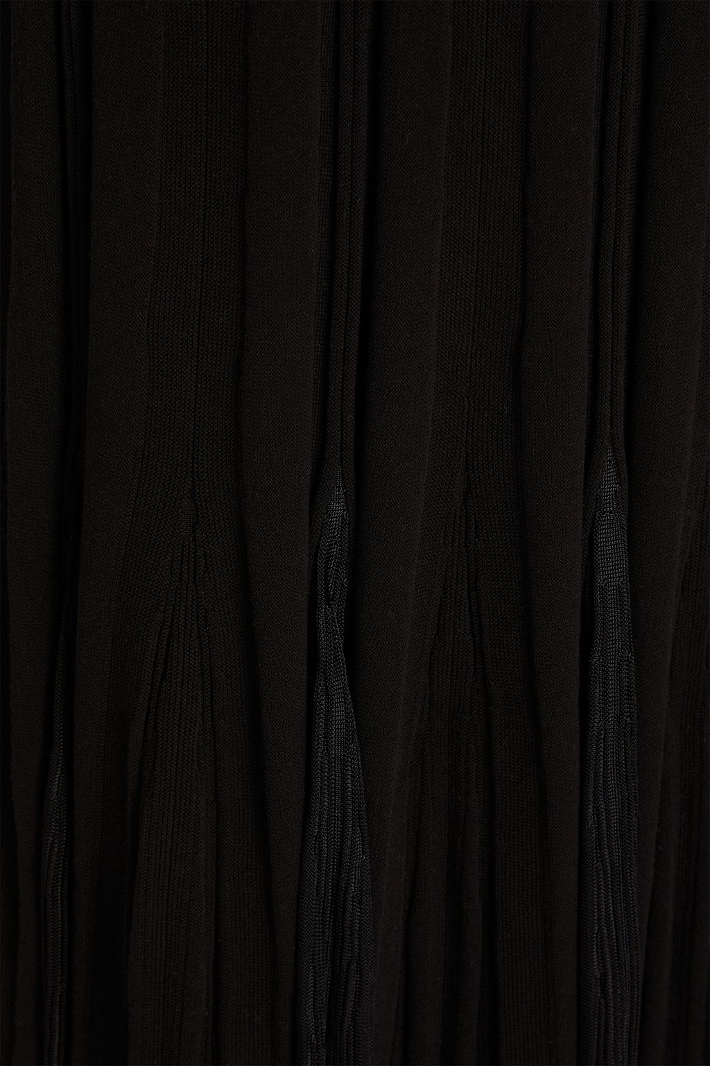 MCQUEEN Off-the-shoulder ribbed cotton midi dress