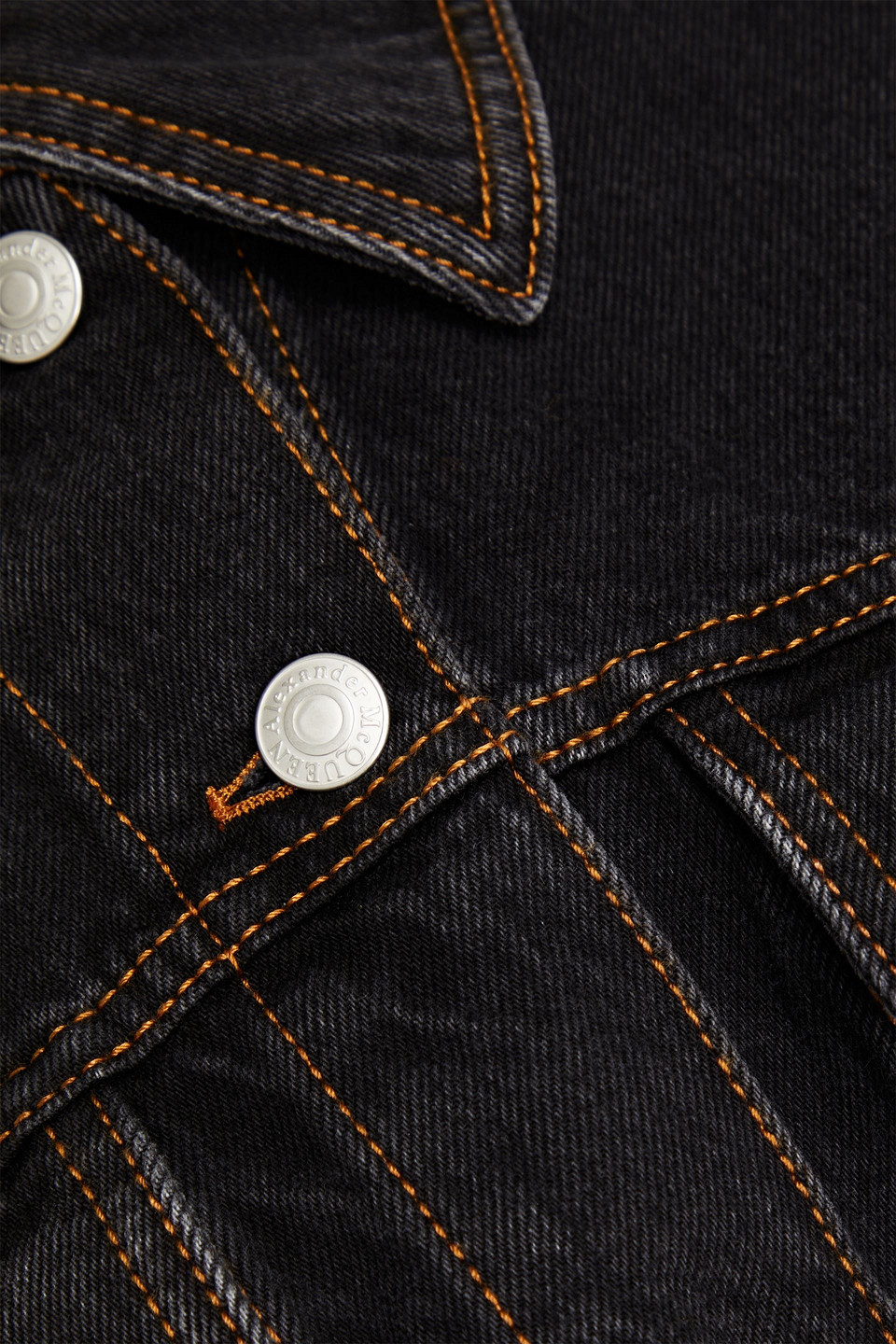 ALEXANDER MCQUEEN CROPPED DENIM JACKET