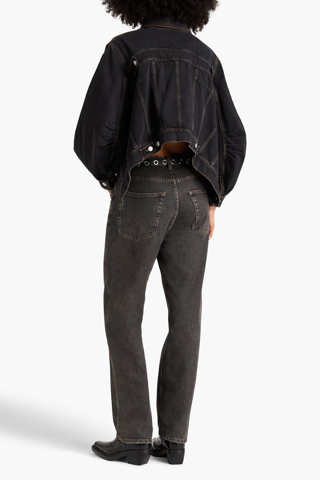 MCQUEEN Cropped denim jacket