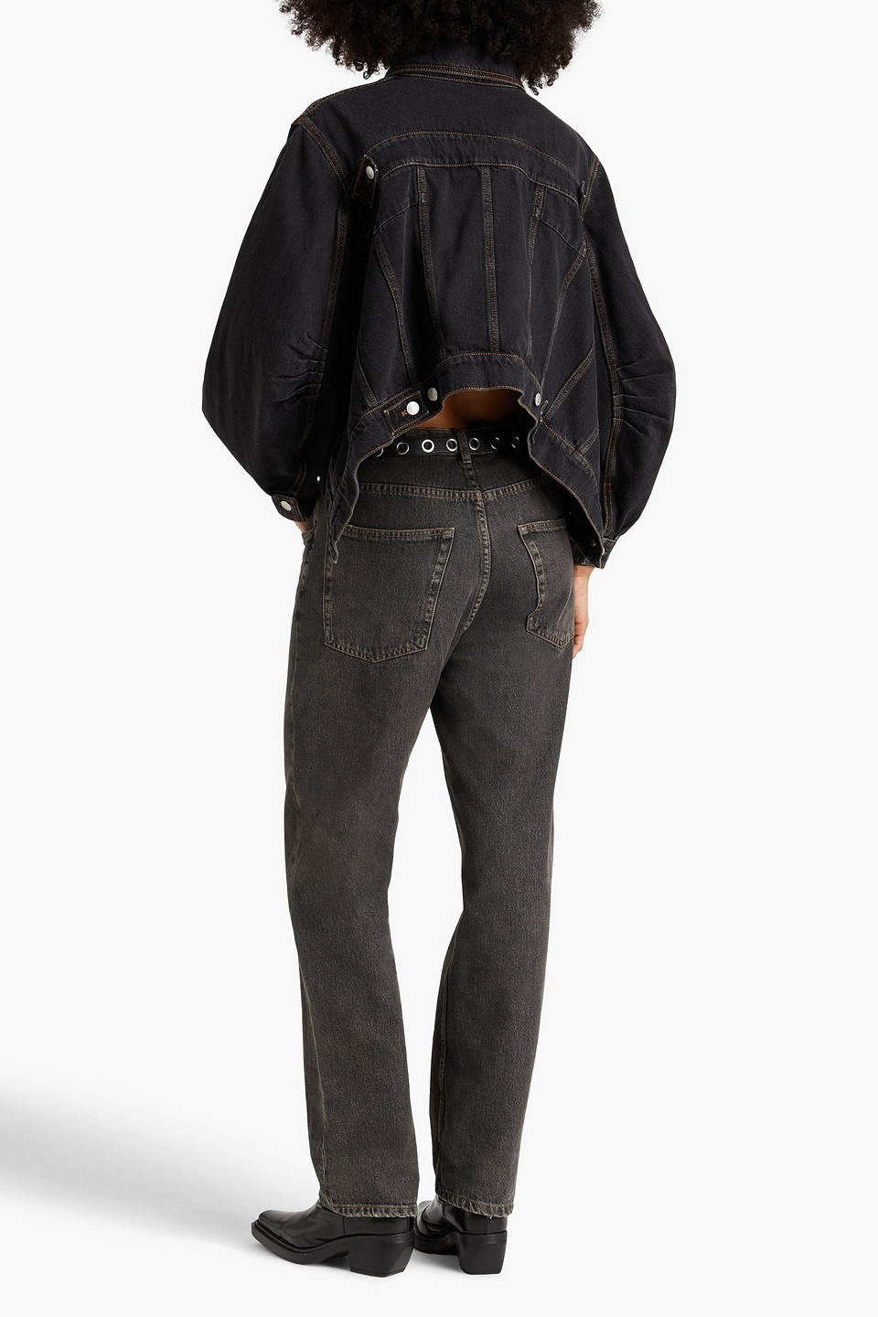 ALEXANDER MCQUEEN CROPPED DENIM JACKET