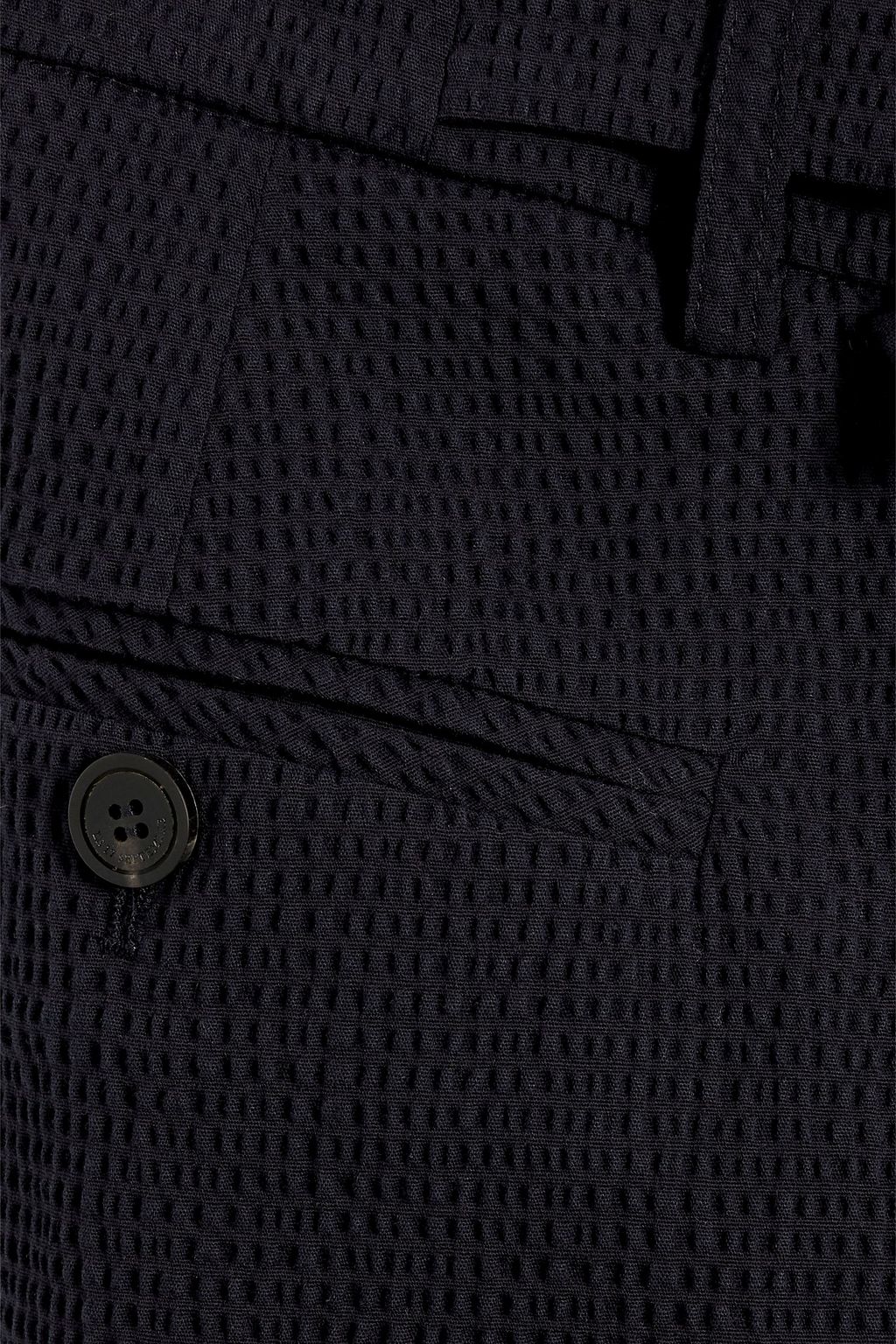 LE 17 SEPTEMBRE Pleated cotton-blend seersucker pants