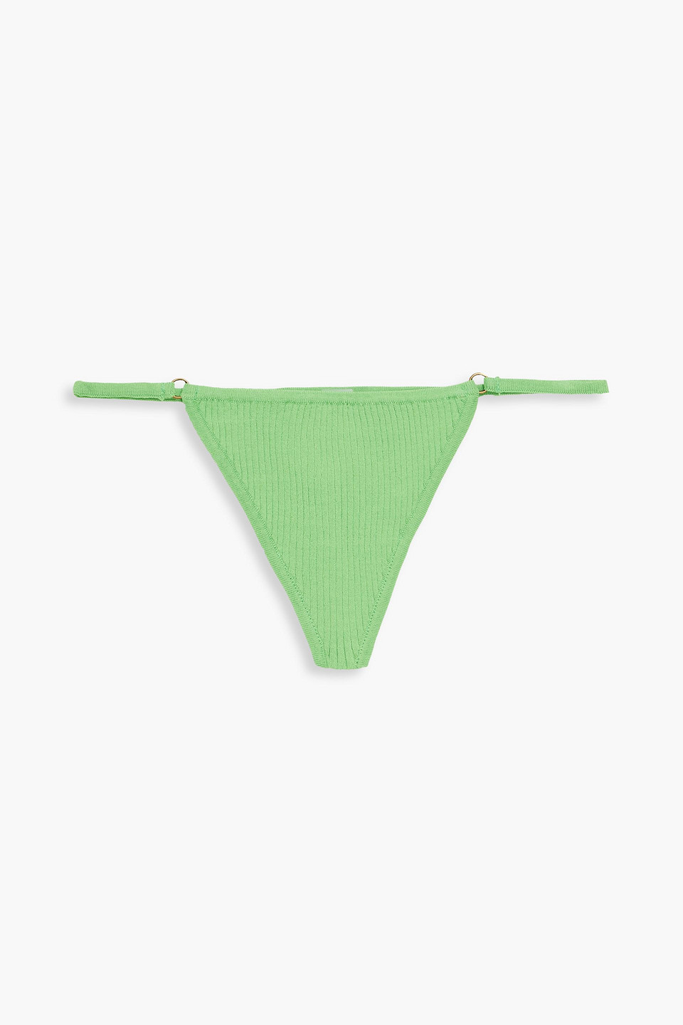 Carol ribbed-knit low-rise thong