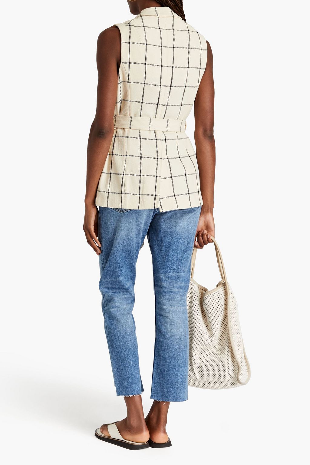 RAG & BONE Margot Weste aus Tweed aus einer Baumwollmischung mit Karomuster