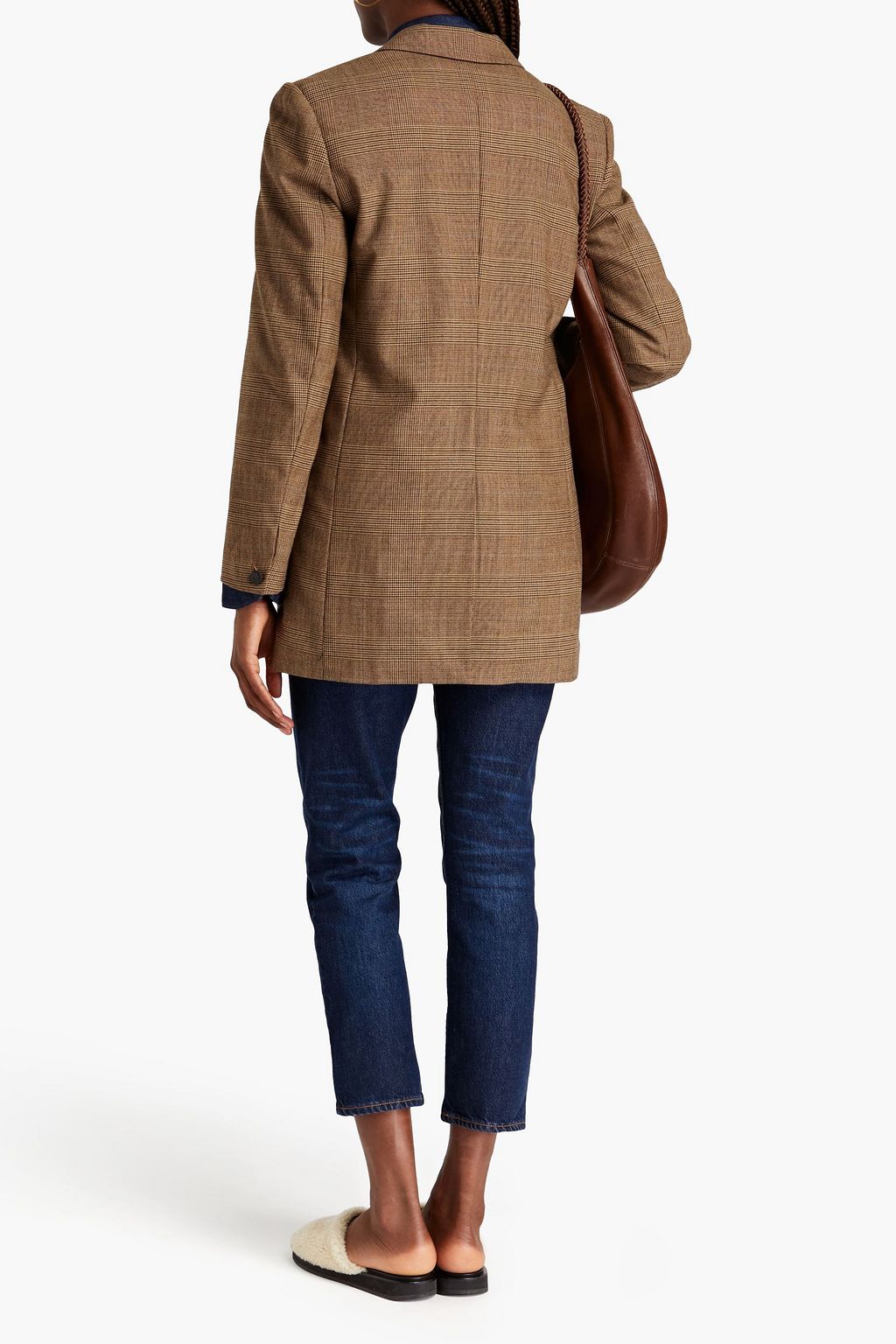 RAG & BONE Marisa Prince of Wales checked wool-blend tweed blazer