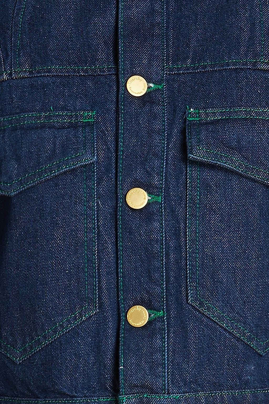 TRIARCHY Stirrup cropped denim jacket