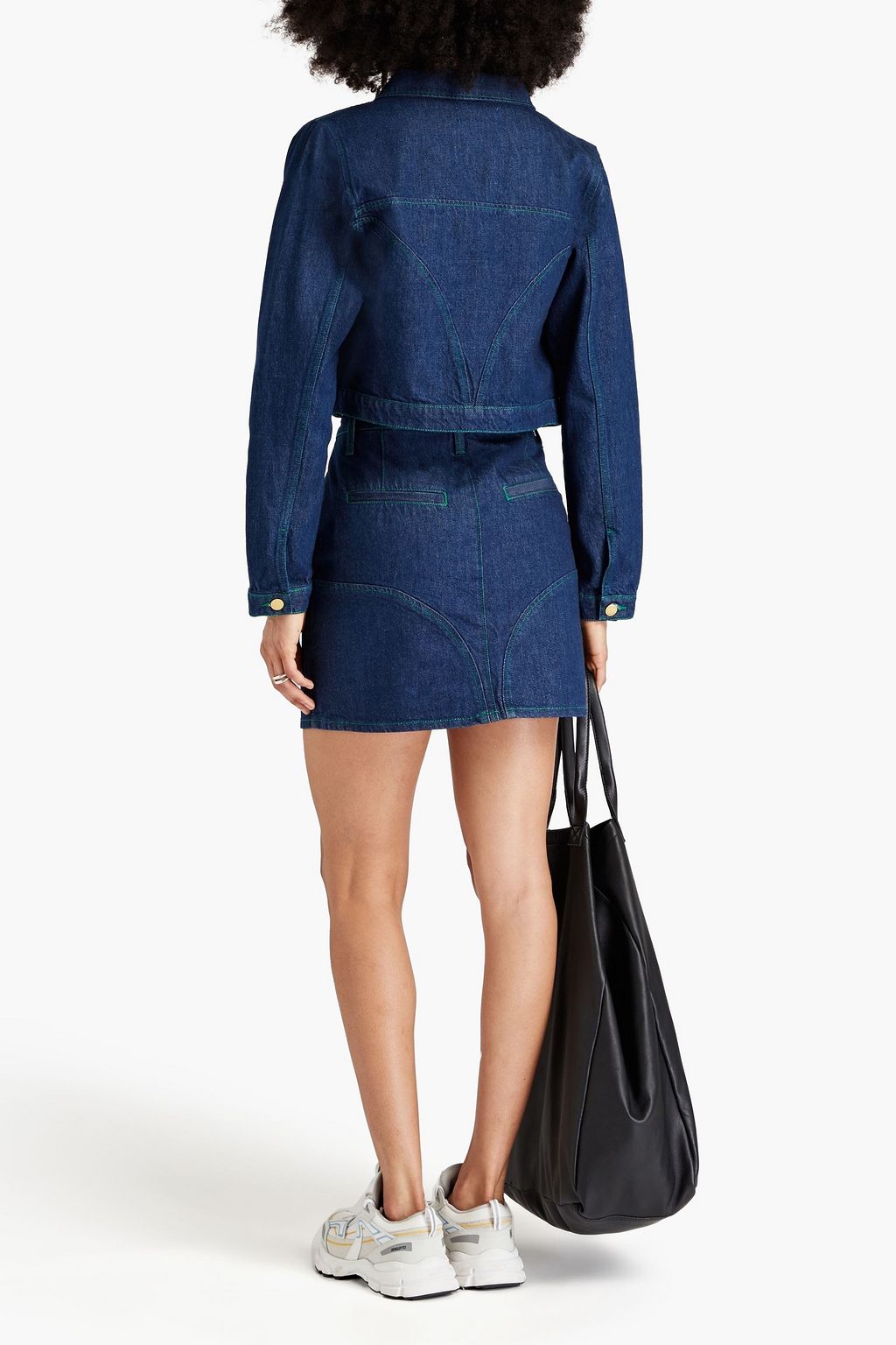 TRIARCHY Stirrup cropped denim jacket