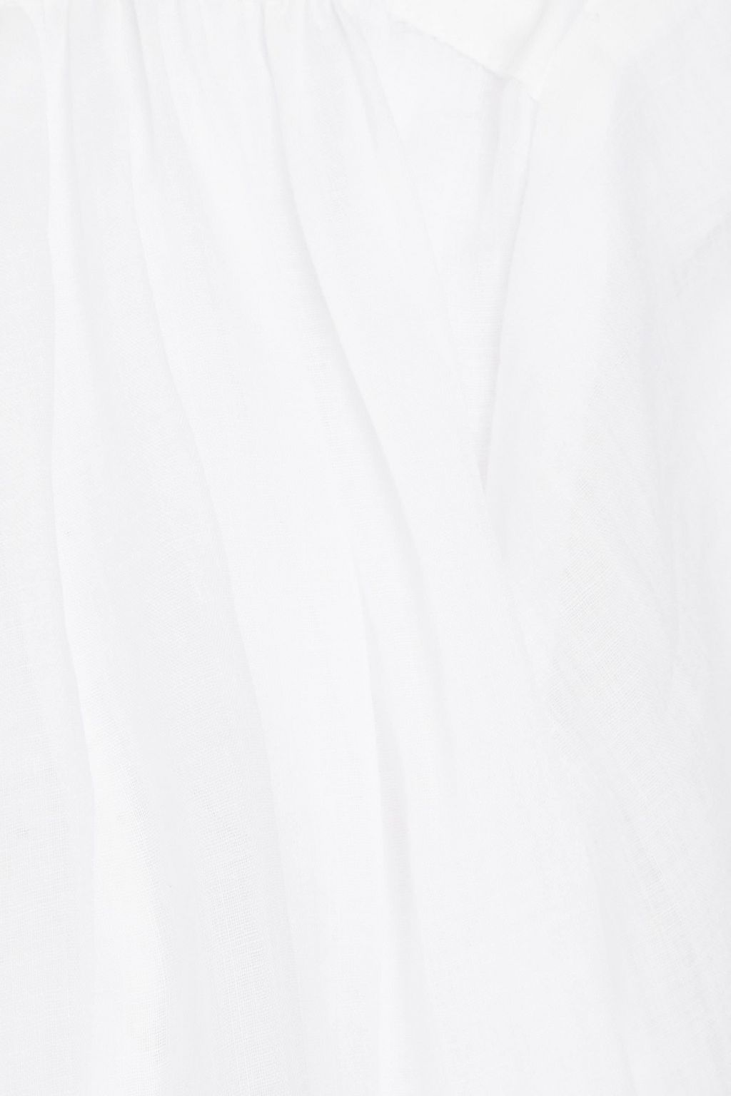 RAG & BONE توب «شارلوت» من قماش الرامي بحواف من دانتيل غيبور بتصميم مزموم
