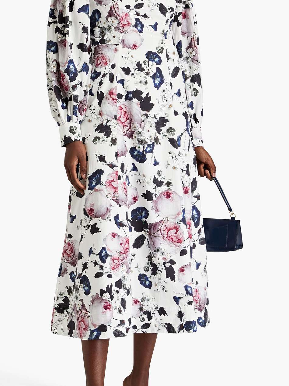 pollina off-the-shoulder floral-print cotton midi dress